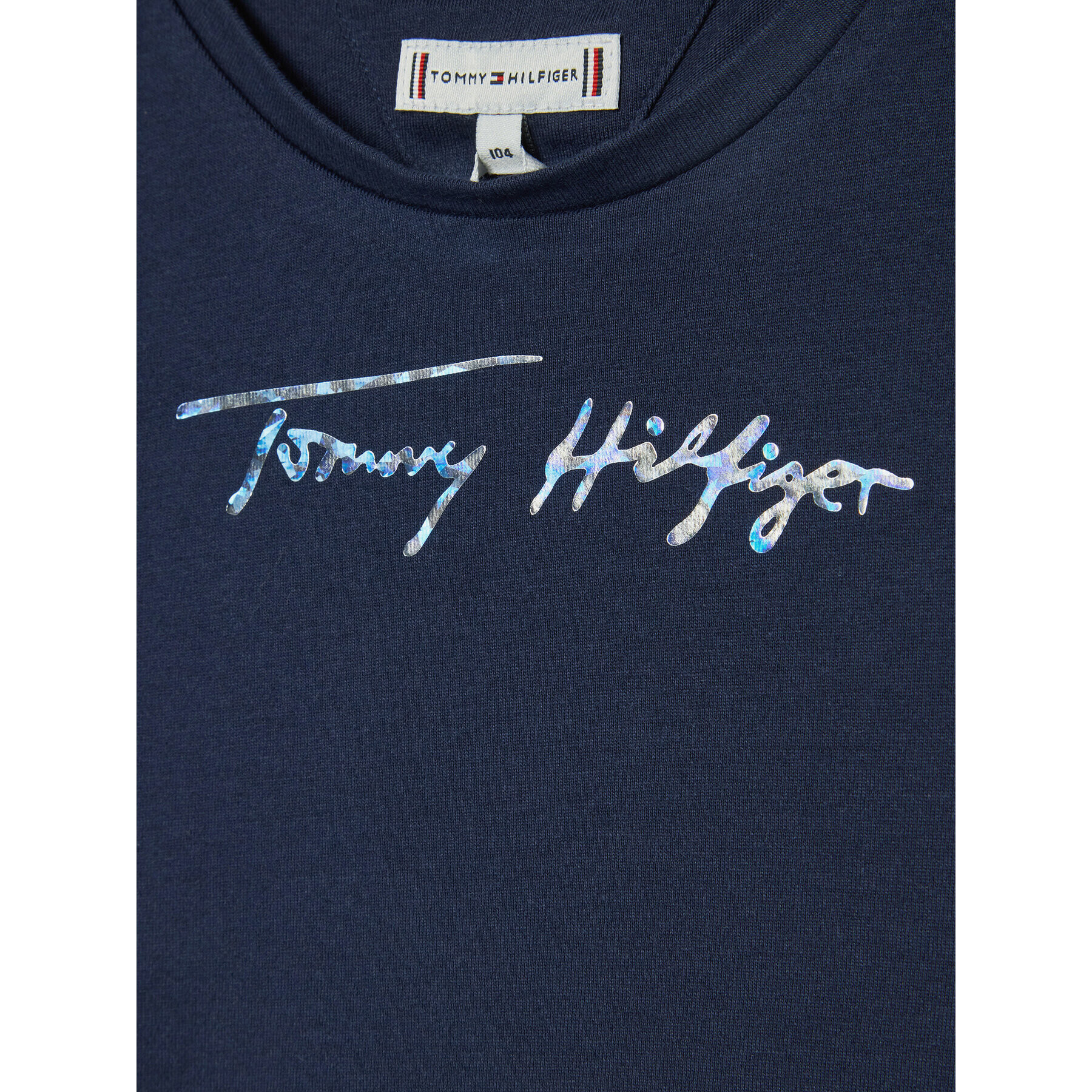 Tommy Hilfiger Тишърт Script Print KG0KG06301 D Тъмносин Regular Fit - Pepit.bg