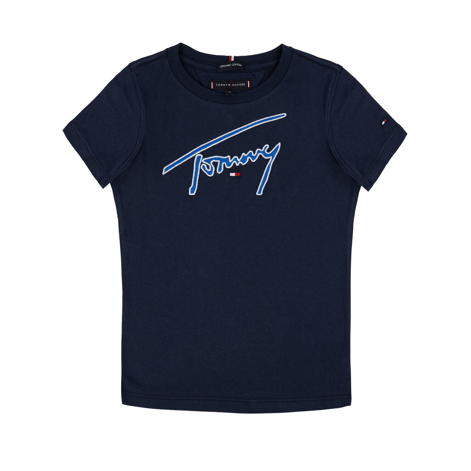 Tommy Hilfiger Тишърт Signature KB0KB05130 M Тъмносин Regular Fit - Pepit.bg