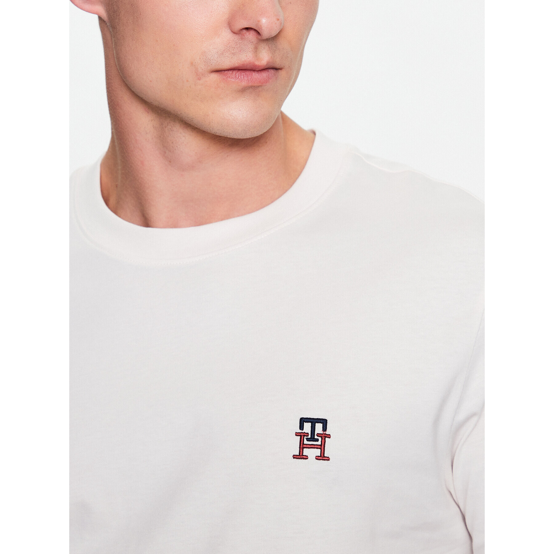 Tommy Hilfiger Тишърт Small Imd MW0MW30054 Екрю Regular Fit - Pepit.bg