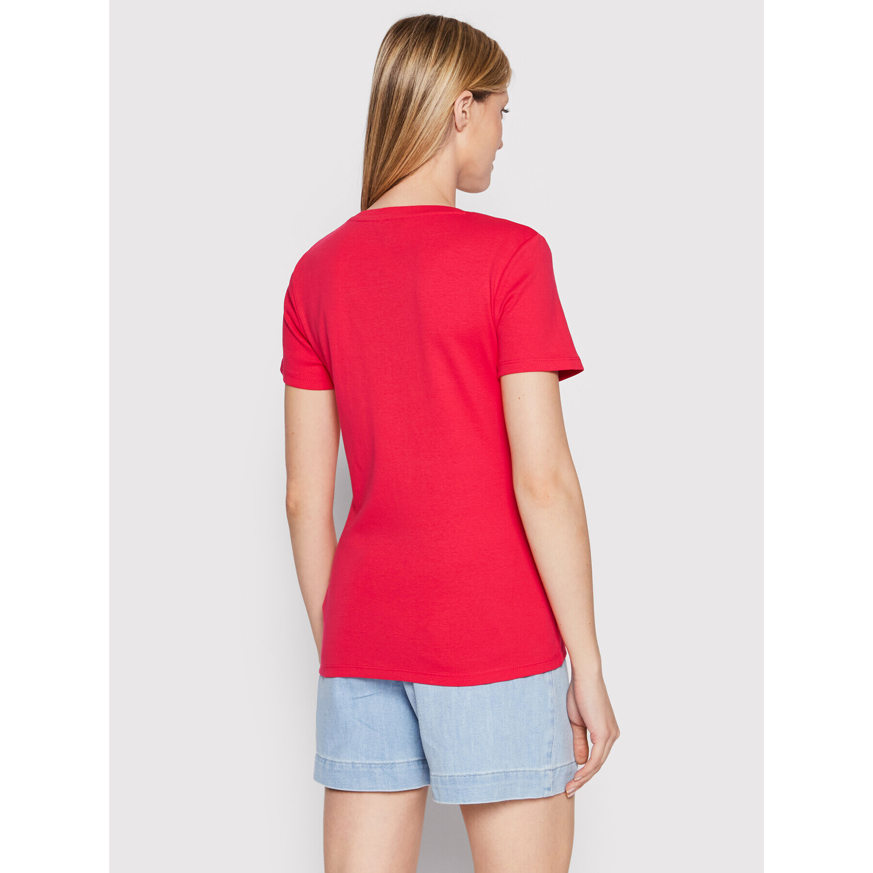 Tommy Hilfiger Тишърт Solid WW0WW30511 Розов Slim Fit - Pepit.bg