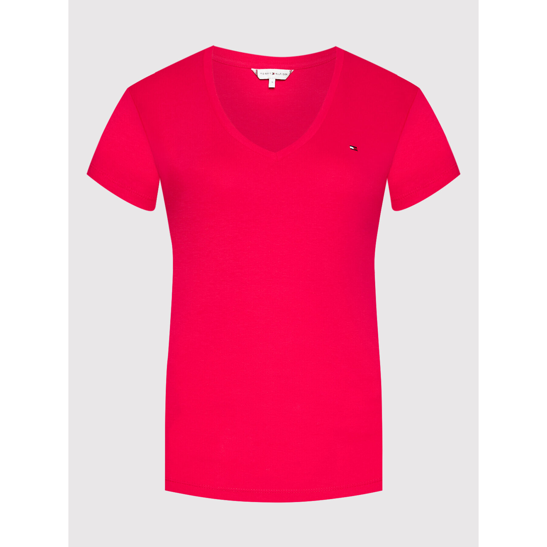 Tommy Hilfiger Тишърт Solid WW0WW30511 Розов Slim Fit - Pepit.bg