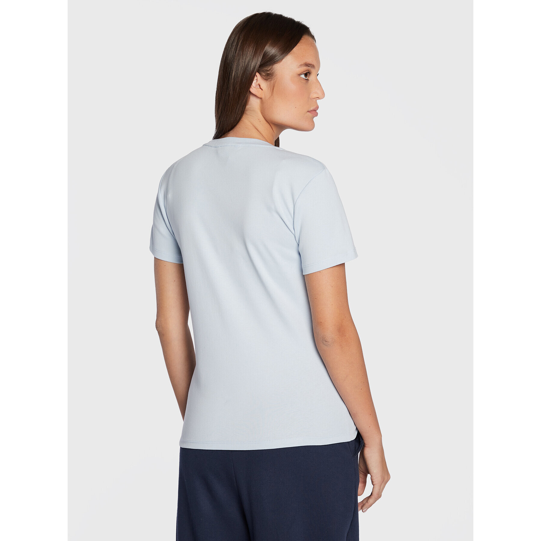 Tommy Hilfiger Тишърт Solid WW0WW30511 Син Slim Fit - Pepit.bg