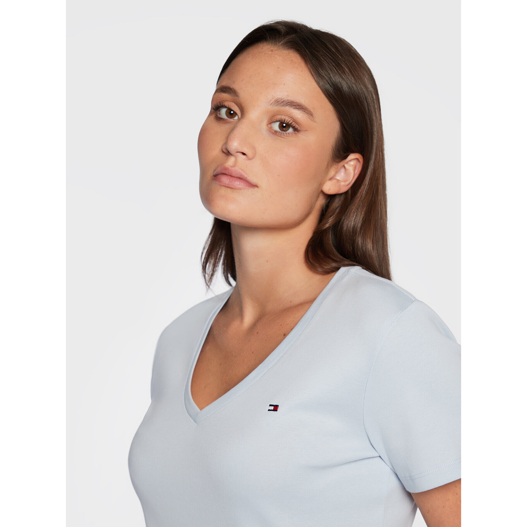 Tommy Hilfiger Тишърт Solid WW0WW30511 Син Slim Fit - Pepit.bg
