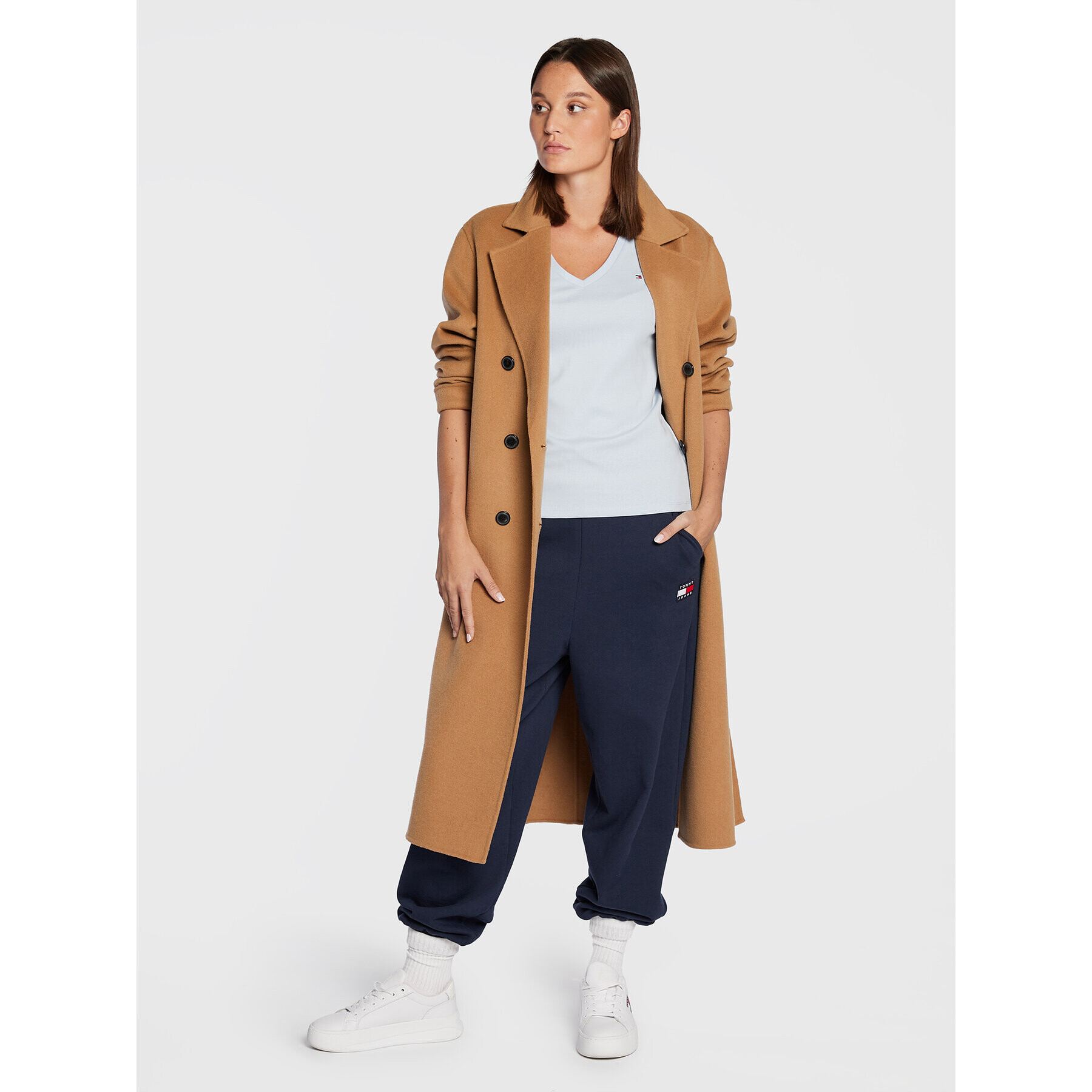 Tommy Hilfiger Тишърт Solid WW0WW30511 Син Slim Fit - Pepit.bg