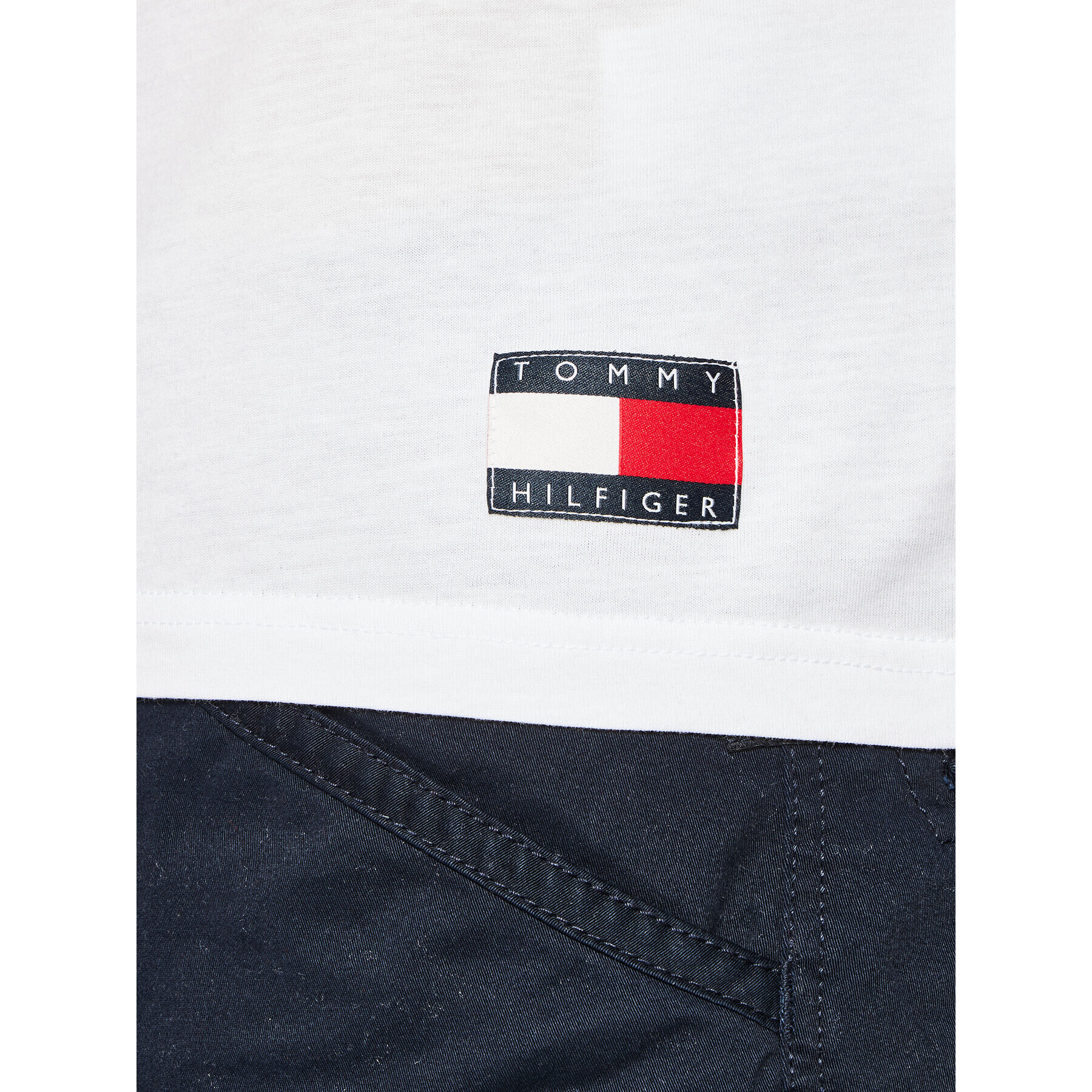 Tommy Hilfiger Тишърт Ss Logo UM0UM01787 Бял Regular Fit - Pepit.bg