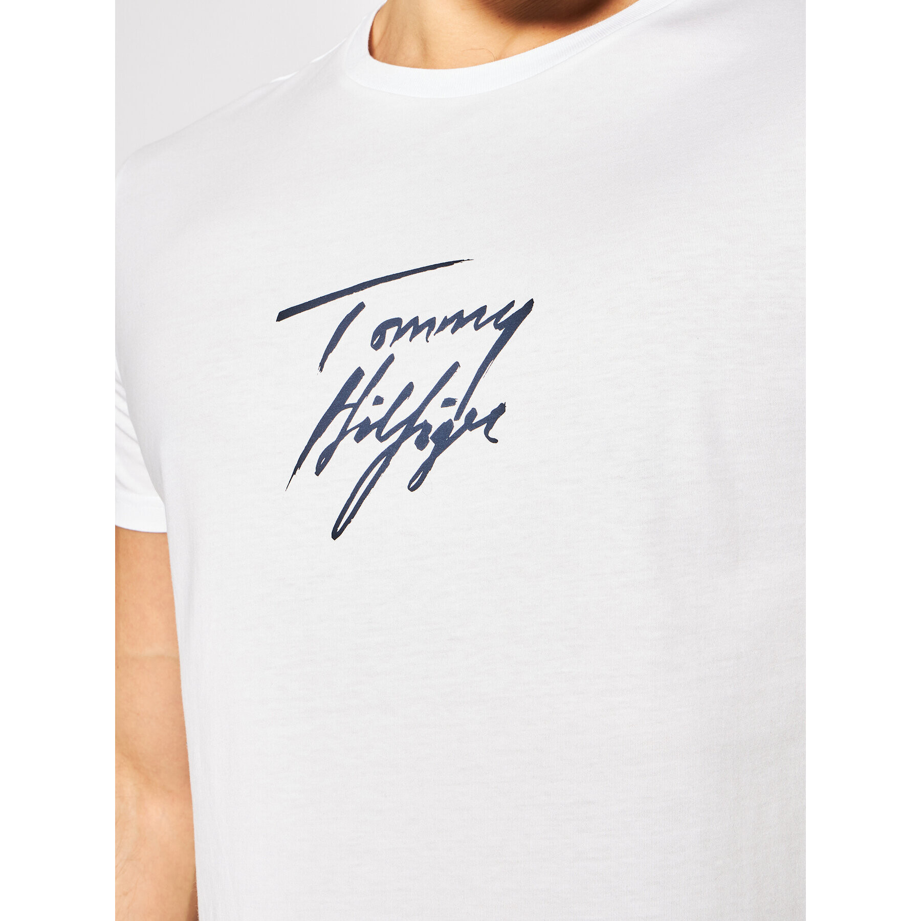 Tommy Hilfiger Тишърт Ss Logo UM0UM01787 Бял Regular Fit - Pepit.bg