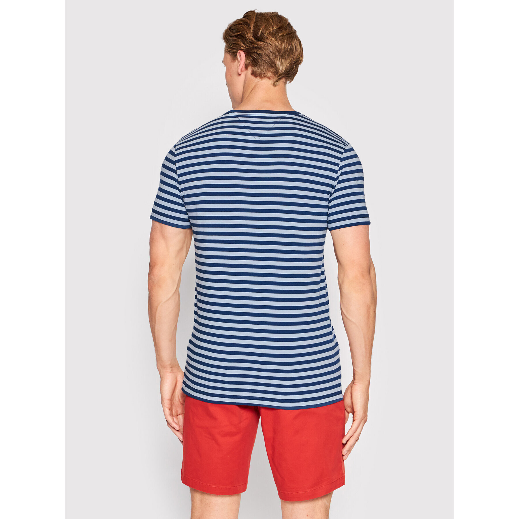 Tommy Hilfiger Тишърт Stretch MW0MW10800 Тъмносин Slim Fit - Pepit.bg