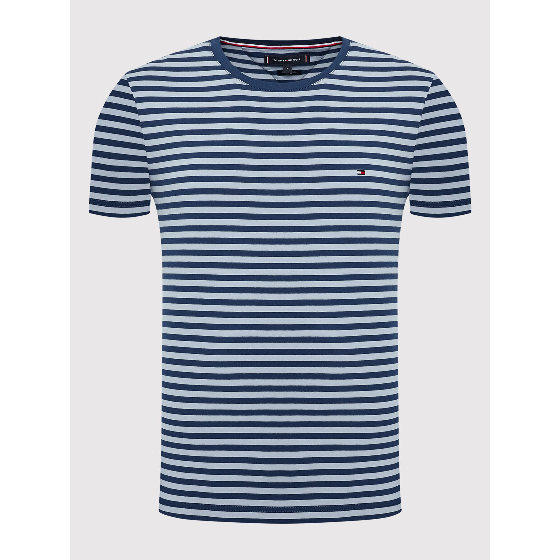 Tommy Hilfiger Тишърт Stretch MW0MW10800 Тъмносин Slim Fit - Pepit.bg