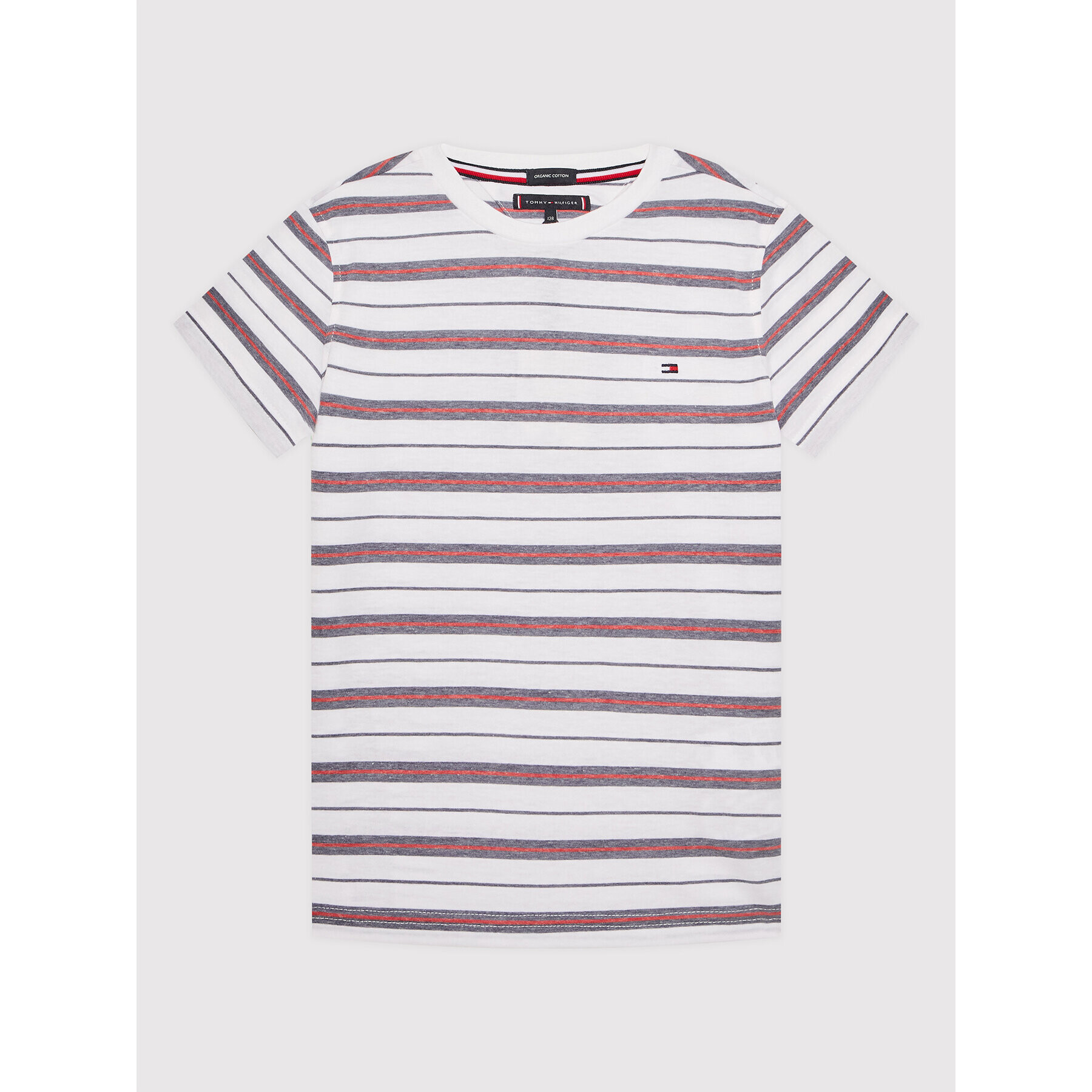 Tommy Hilfiger Тишърт Stripe KB0KB07356 D Бял Regular Fit - Pepit.bg