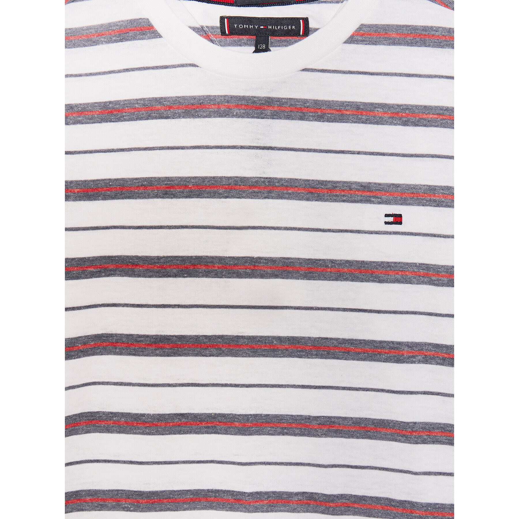 Tommy Hilfiger Тишърт Stripe KB0KB07356 D Бял Regular Fit - Pepit.bg