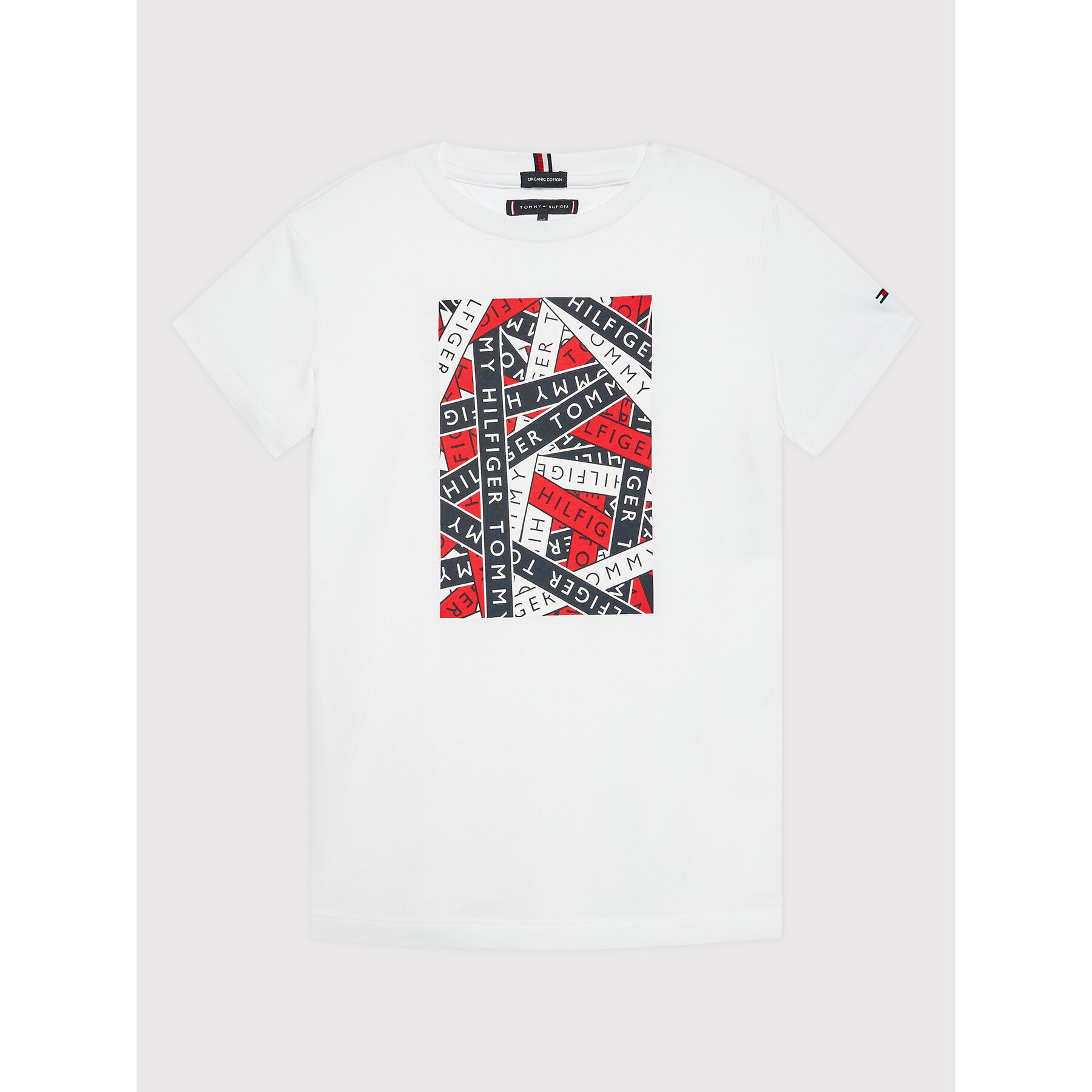 Tommy Hilfiger Тишърт Tape Artwork KB0KB07463 D Бял Regular Fit - Pepit.bg