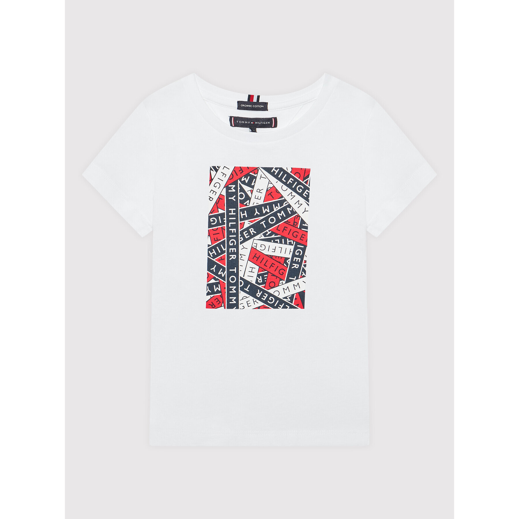 Tommy Hilfiger Тишърт Tape Artwork KB0KB07463 M Бял Regular Fit - Pepit.bg