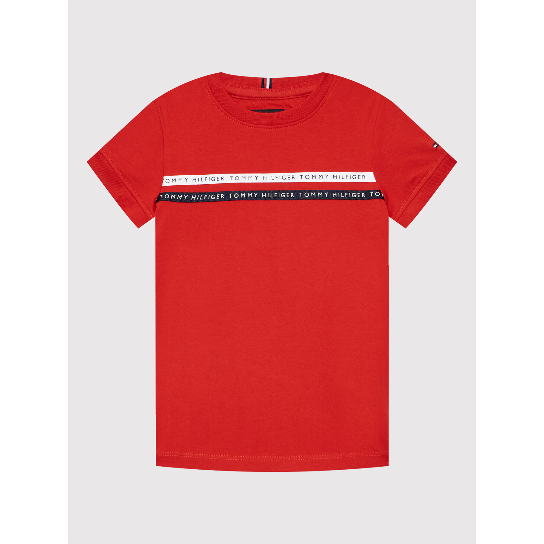 Tommy Hilfiger Тишърт Tape KB0KB07357 D Червен Regular Fit - Pepit.bg