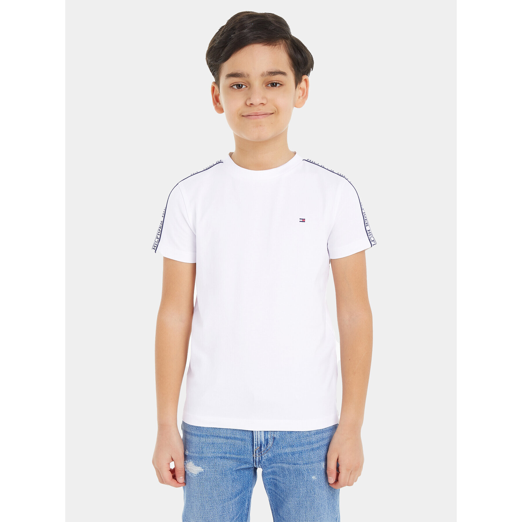 Tommy Hilfiger Тишърт Tape KB0KB08782 M Бял Regular Fit - Pepit.bg