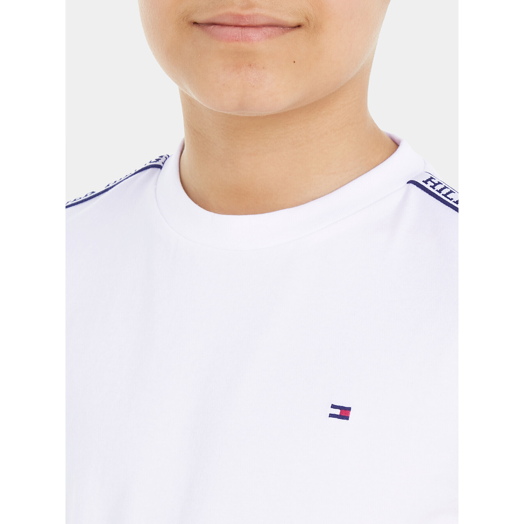Tommy Hilfiger Тишърт Tape KB0KB08782 M Бял Regular Fit - Pepit.bg