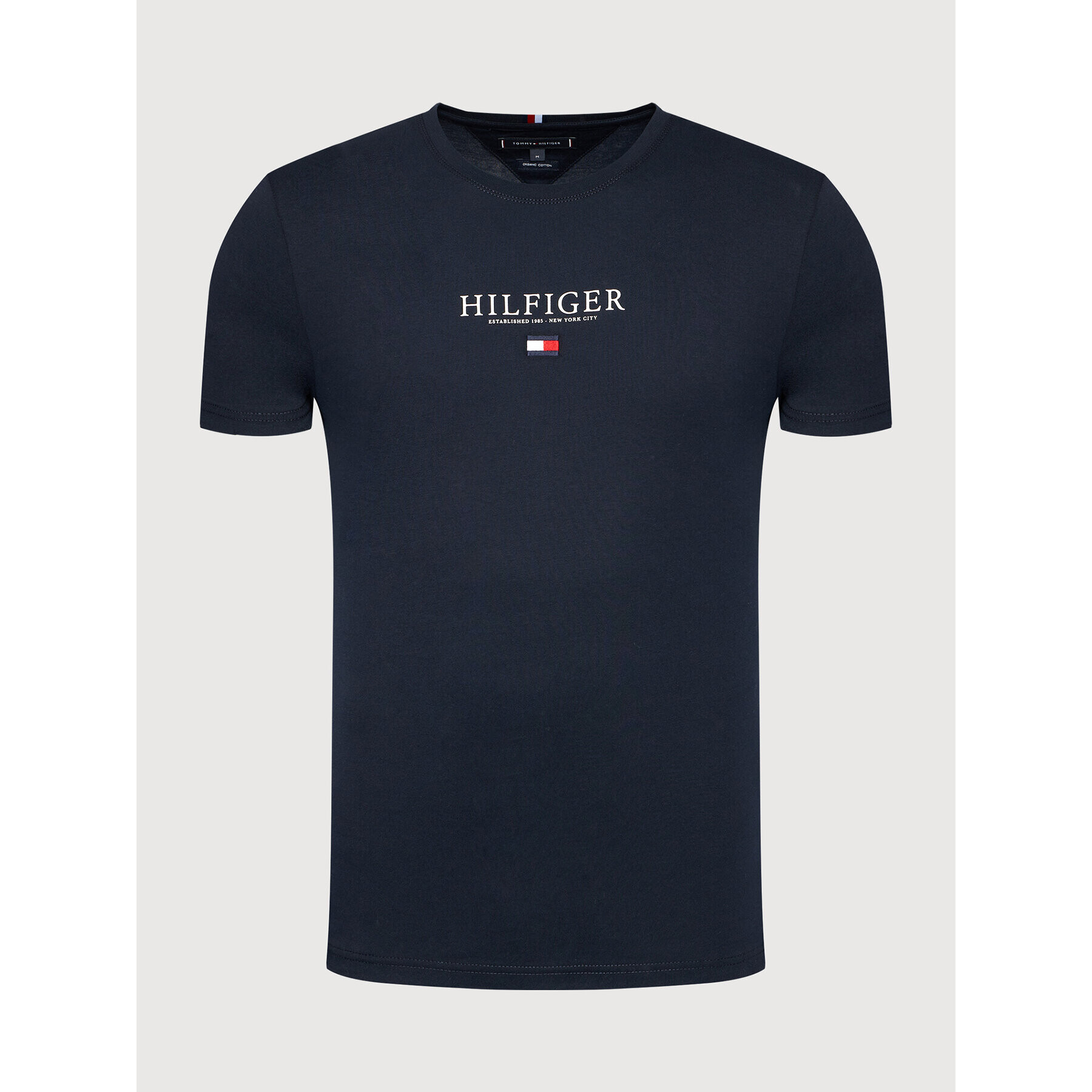 Tommy Hilfiger Тишърт Taped MW0MW19364 Тъмносин Regular Fit - Pepit.bg