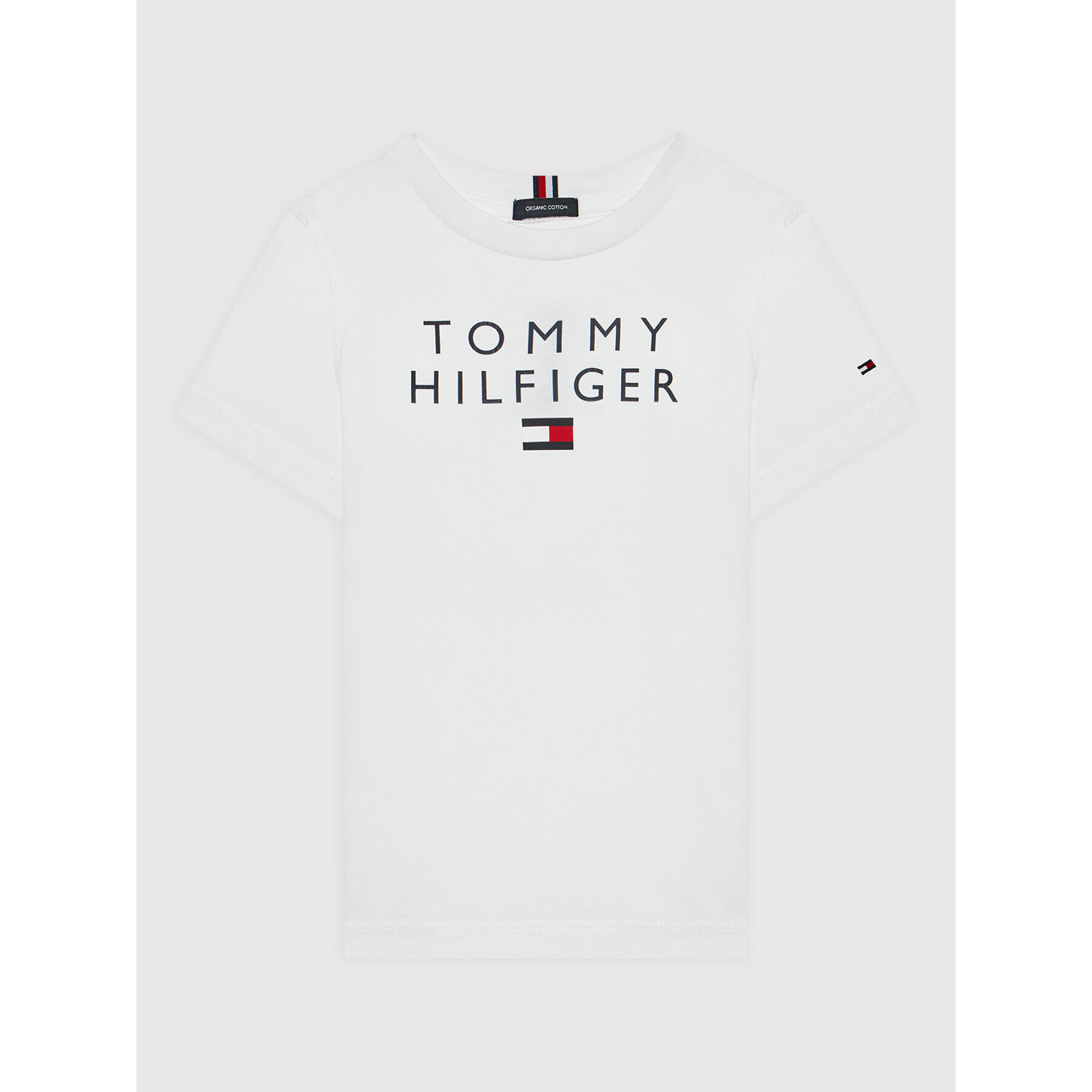 Tommy Hilfiger Тишърт Th Logo KB0KB06849 M Бял Regular Fit - Pepit.bg