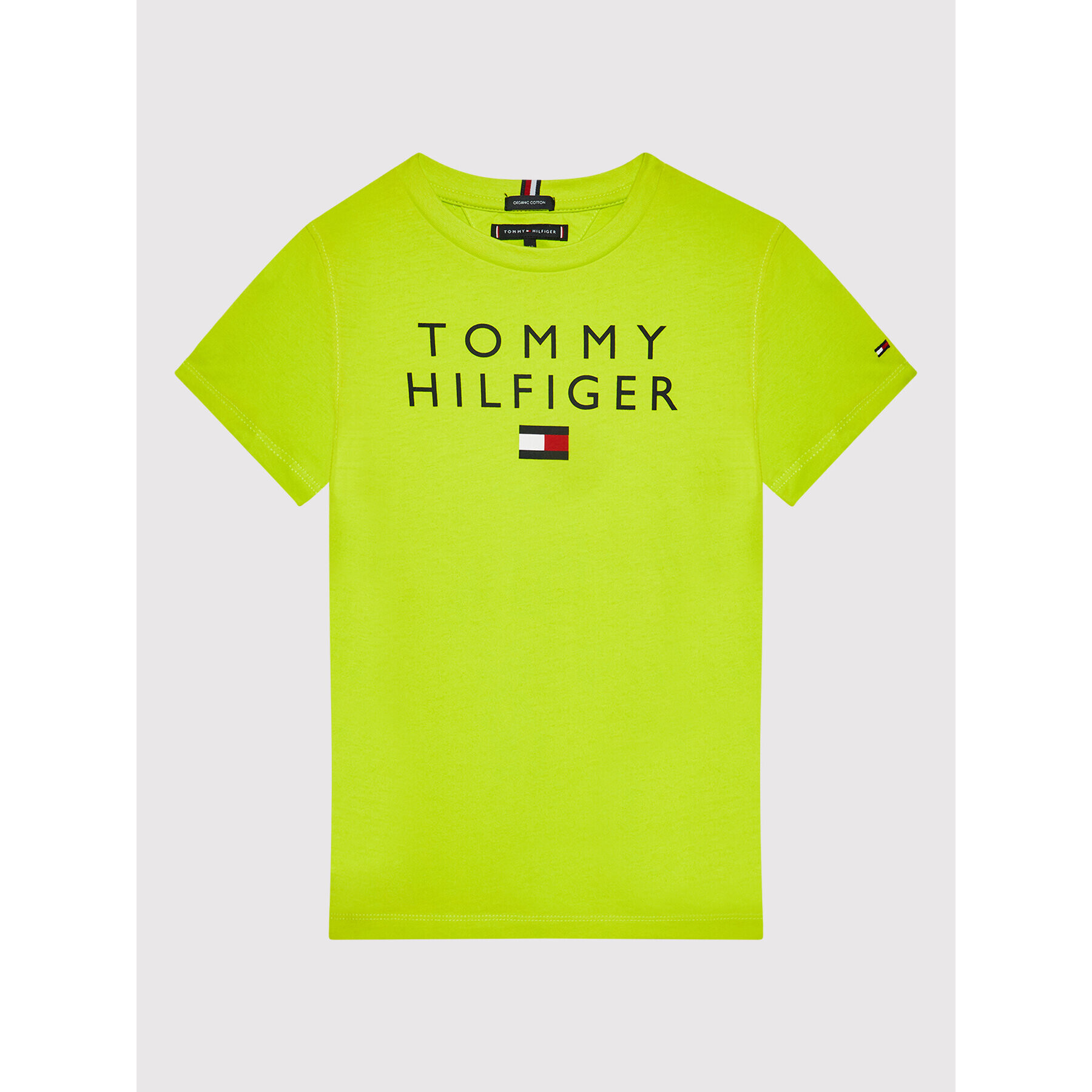 Tommy Hilfiger Тишърт Th Logo KB0KB06849 M Зелен Regular Fit - Pepit.bg