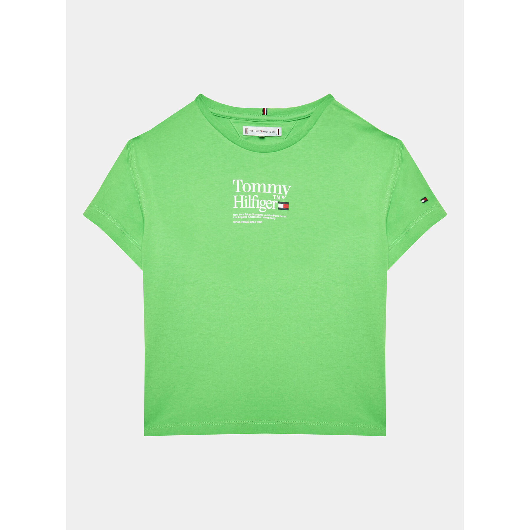 Tommy Hilfiger Тишърт Timeless KG0KG07256 D Зелен Regular Fit - Pepit.bg