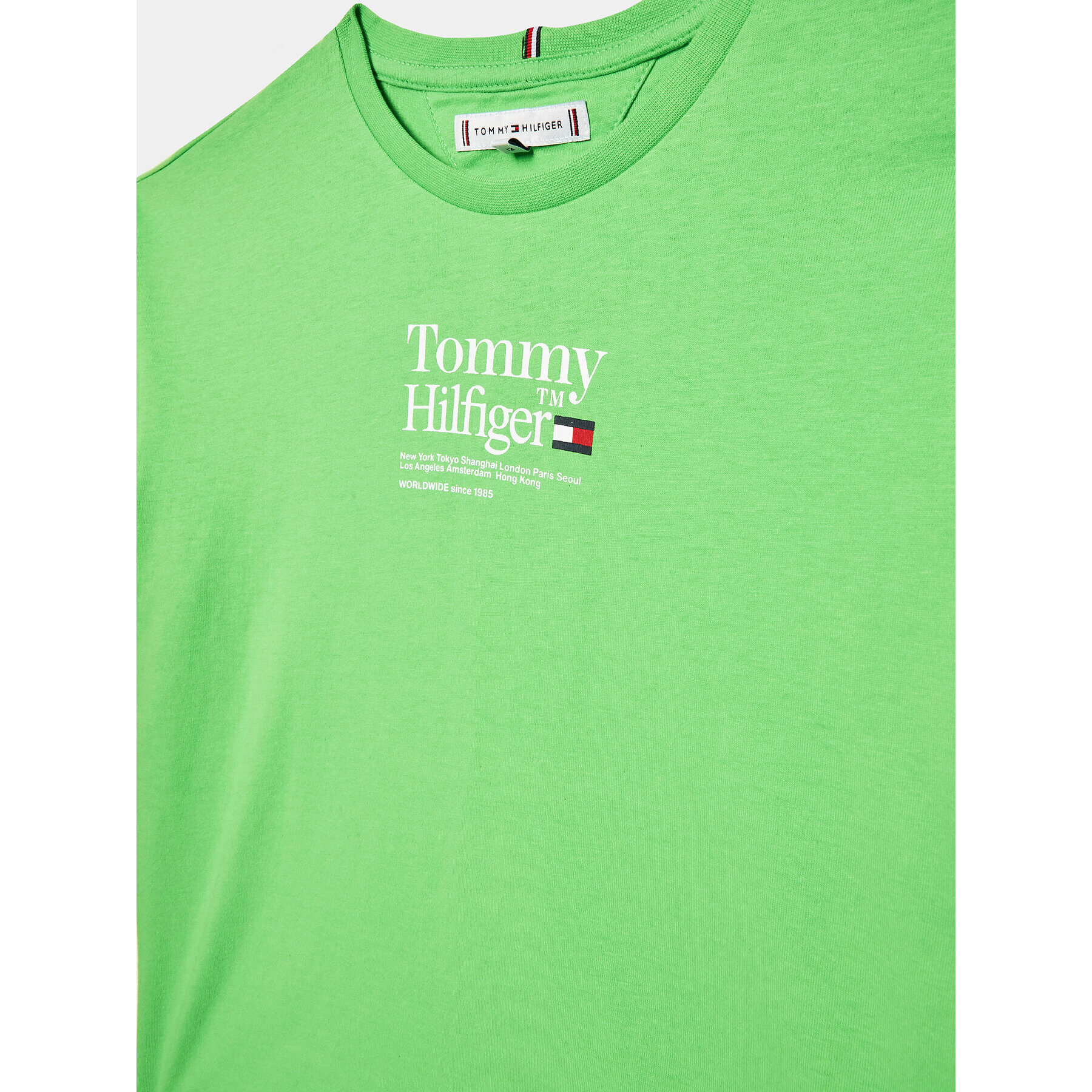Tommy Hilfiger Тишърт Timeless KG0KG07256 D Зелен Regular Fit - Pepit.bg