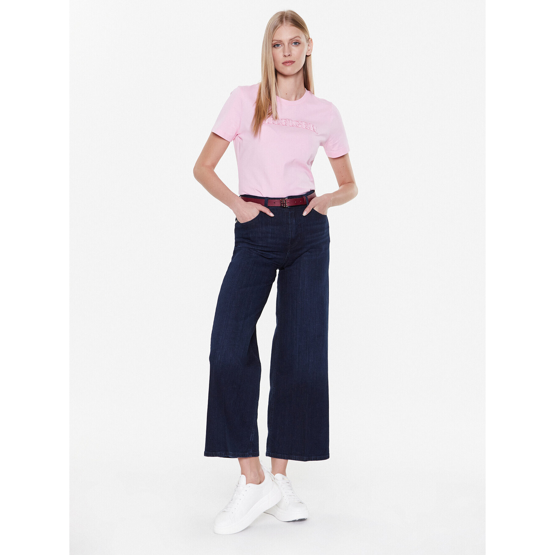 Tommy Hilfiger Тишърт Tonal WW0WW37562 Розов Regular Fit - Pepit.bg