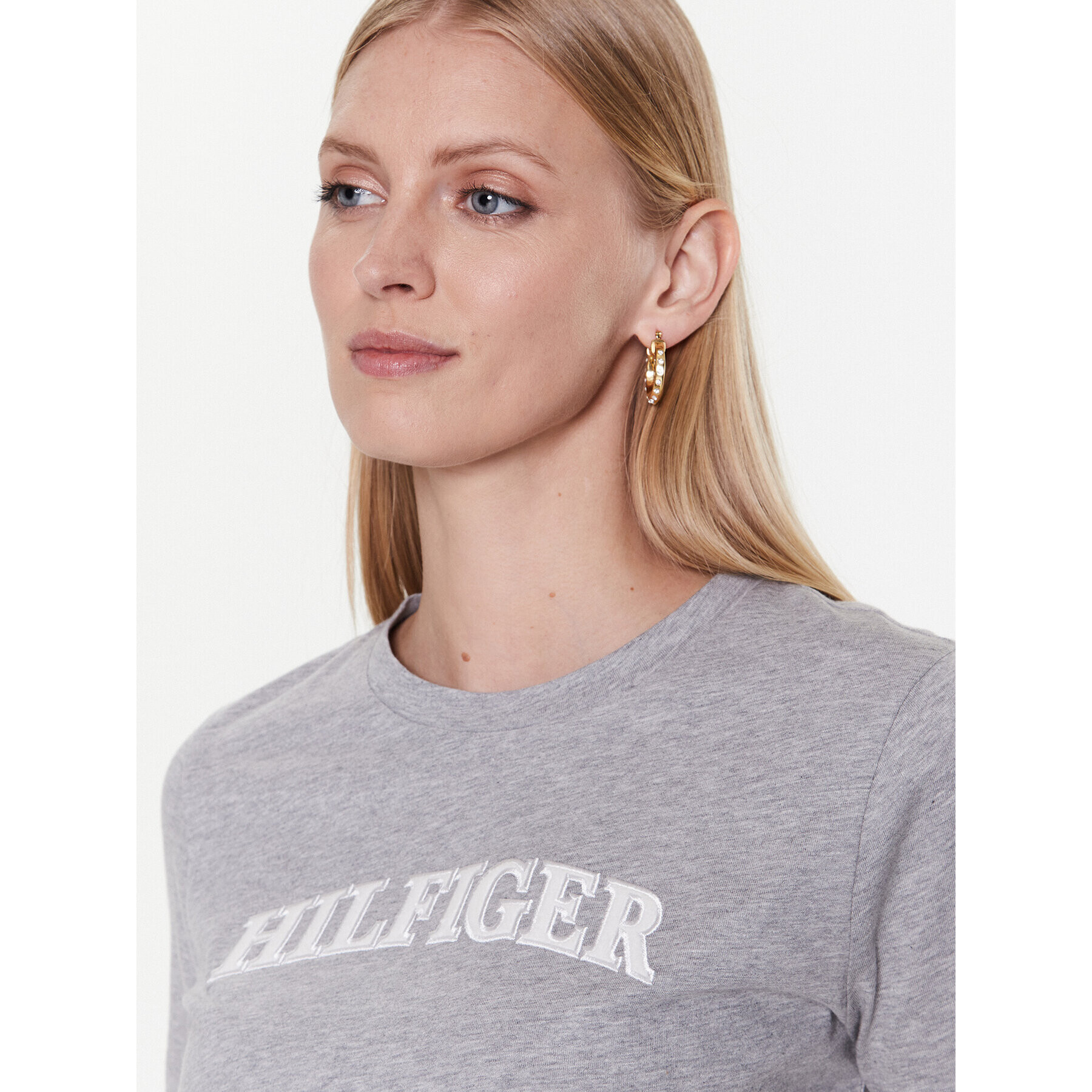 Tommy Hilfiger Тишърт Tonal WW0WW37562 Сив Regular Fit - Pepit.bg