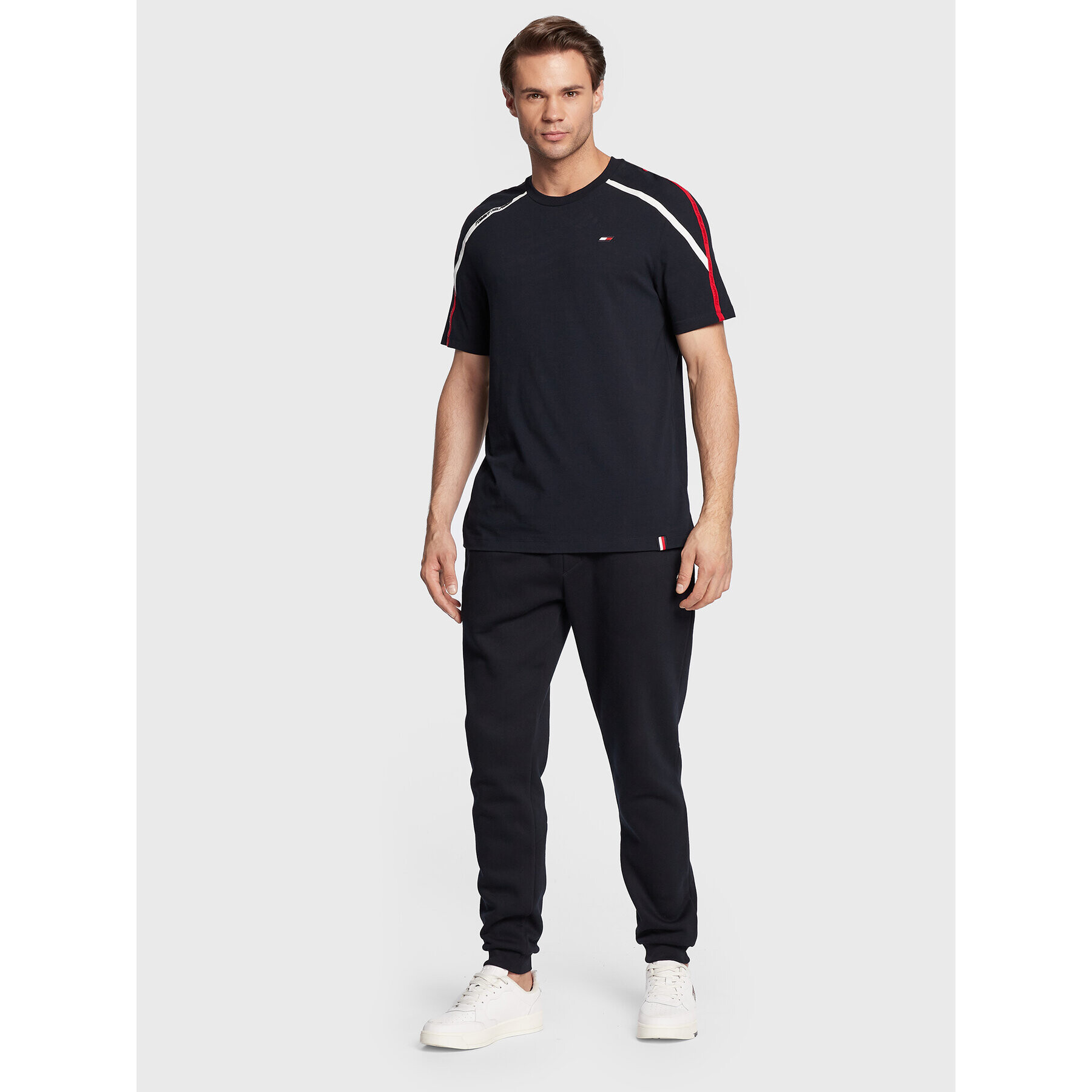 Tommy Hilfiger Тишърт Trim MW0MW27573 Тъмносин Regular Fit - Pepit.bg