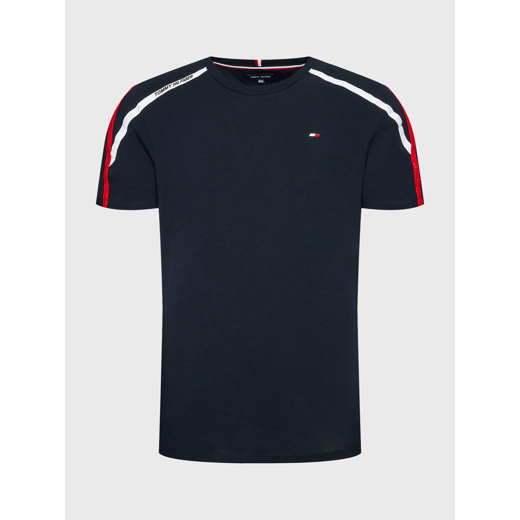 Tommy Hilfiger Тишърт Trim MW0MW27573 Тъмносин Regular Fit - Pepit.bg