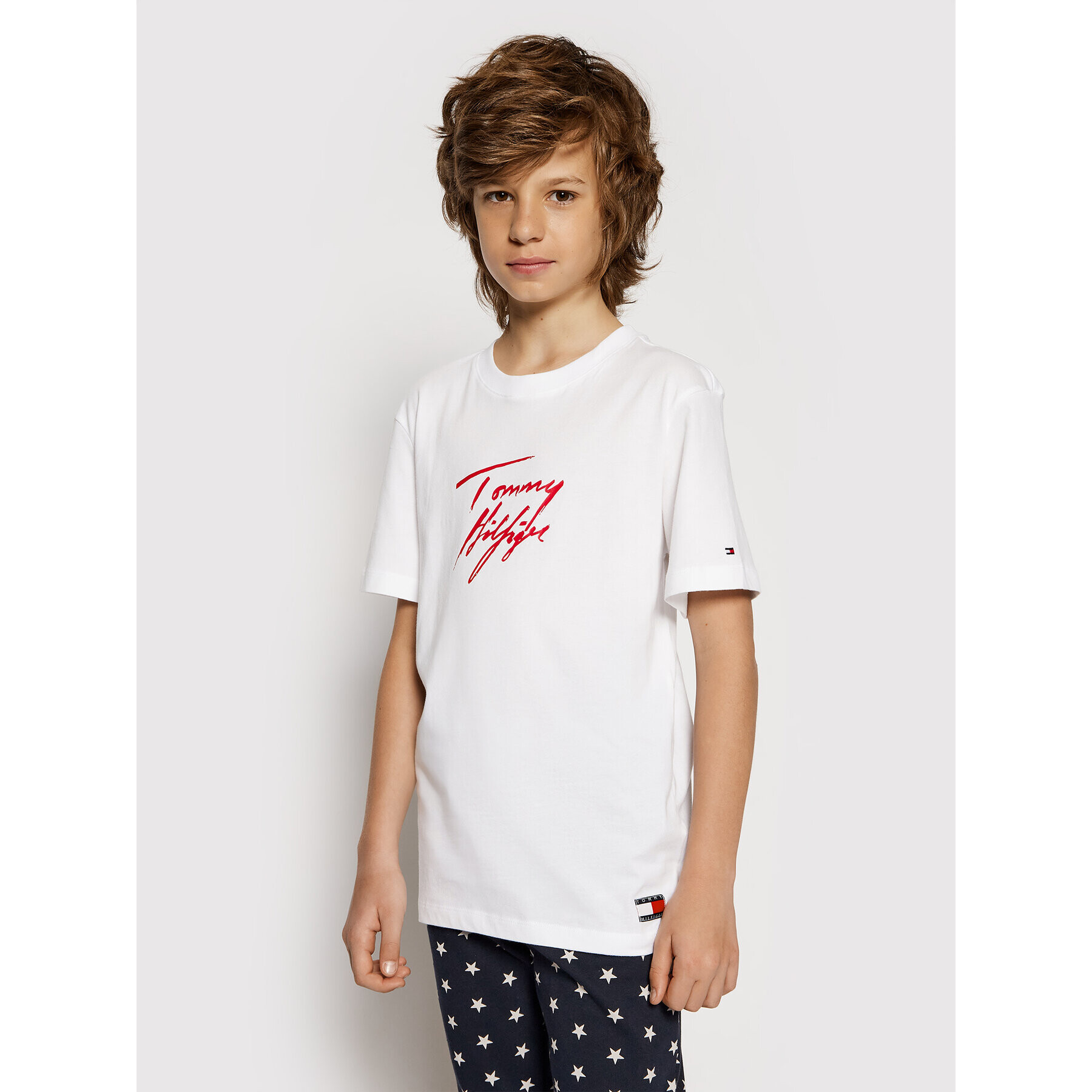 Tommy Hilfiger Тишърт UB0UB00296 Бял Regular Fit - Pepit.bg