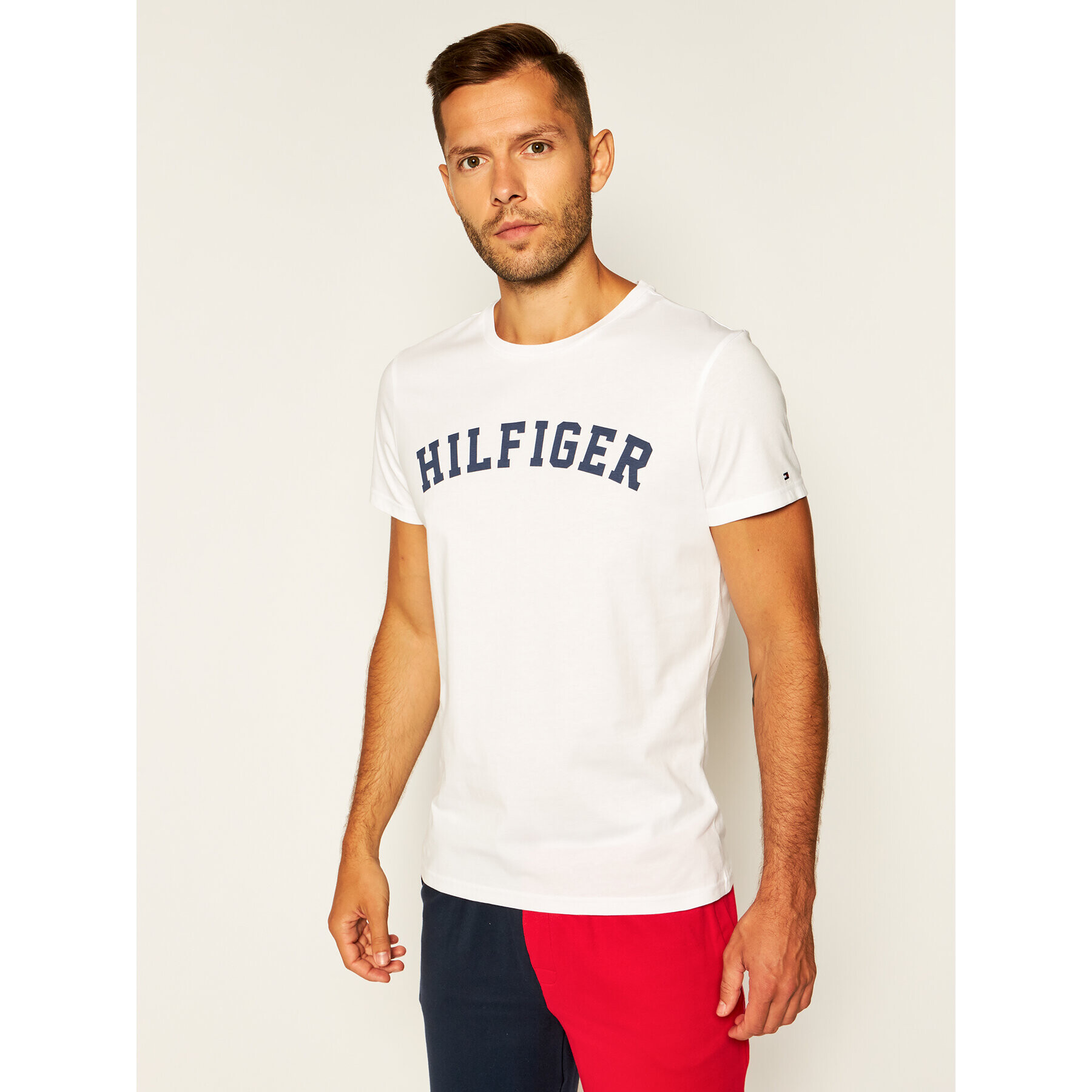 Tommy Hilfiger Тишърт UM0UM00054 Бял Regular Fit - Pepit.bg