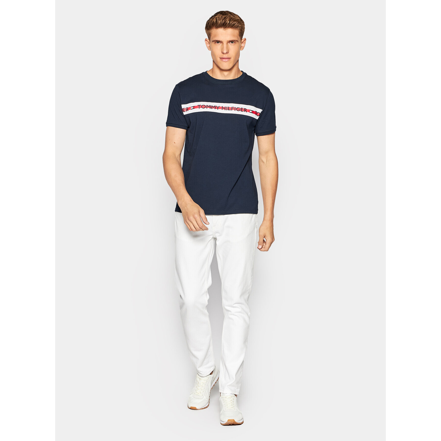 Tommy Hilfiger Тишърт UM0UM01915 Тъмносин Regular Fit - Pepit.bg