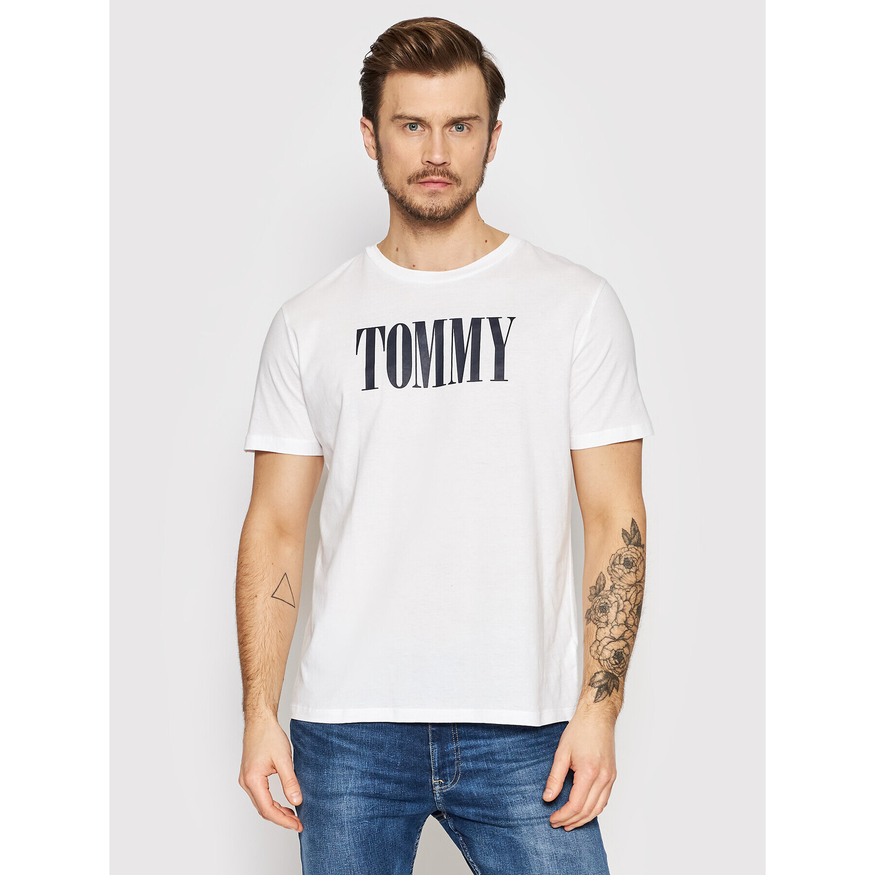 Tommy Hilfiger Тишърт UM0UM02534 Бял Regular Fit - Pepit.bg