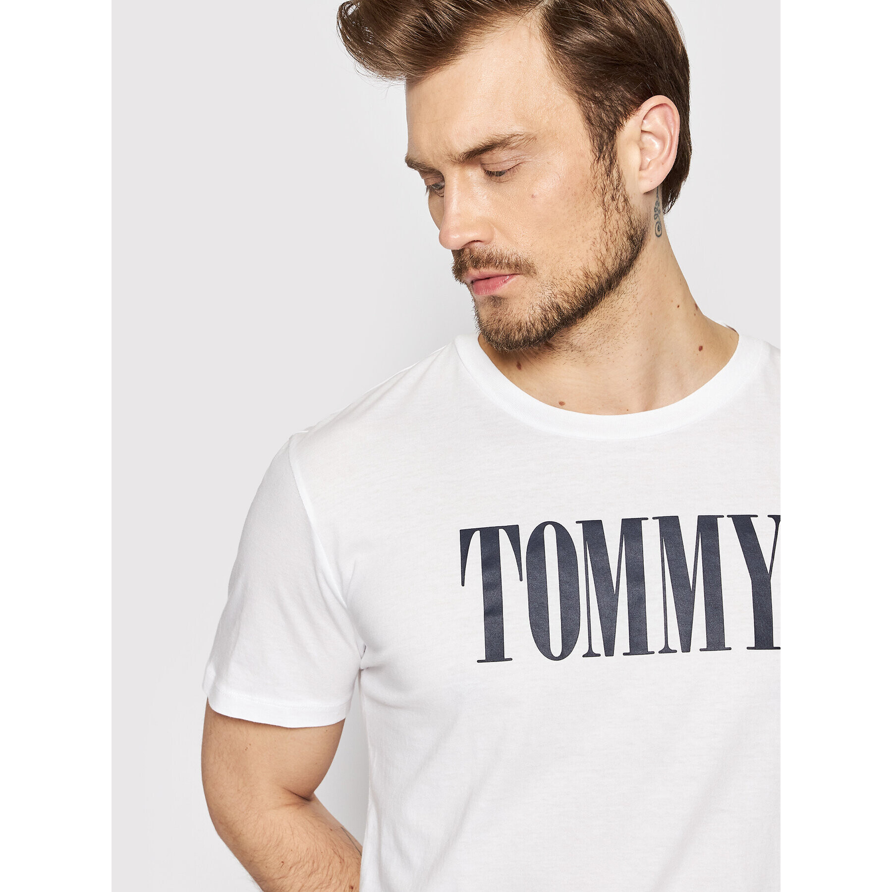 Tommy Hilfiger Тишърт UM0UM02534 Бял Regular Fit - Pepit.bg
