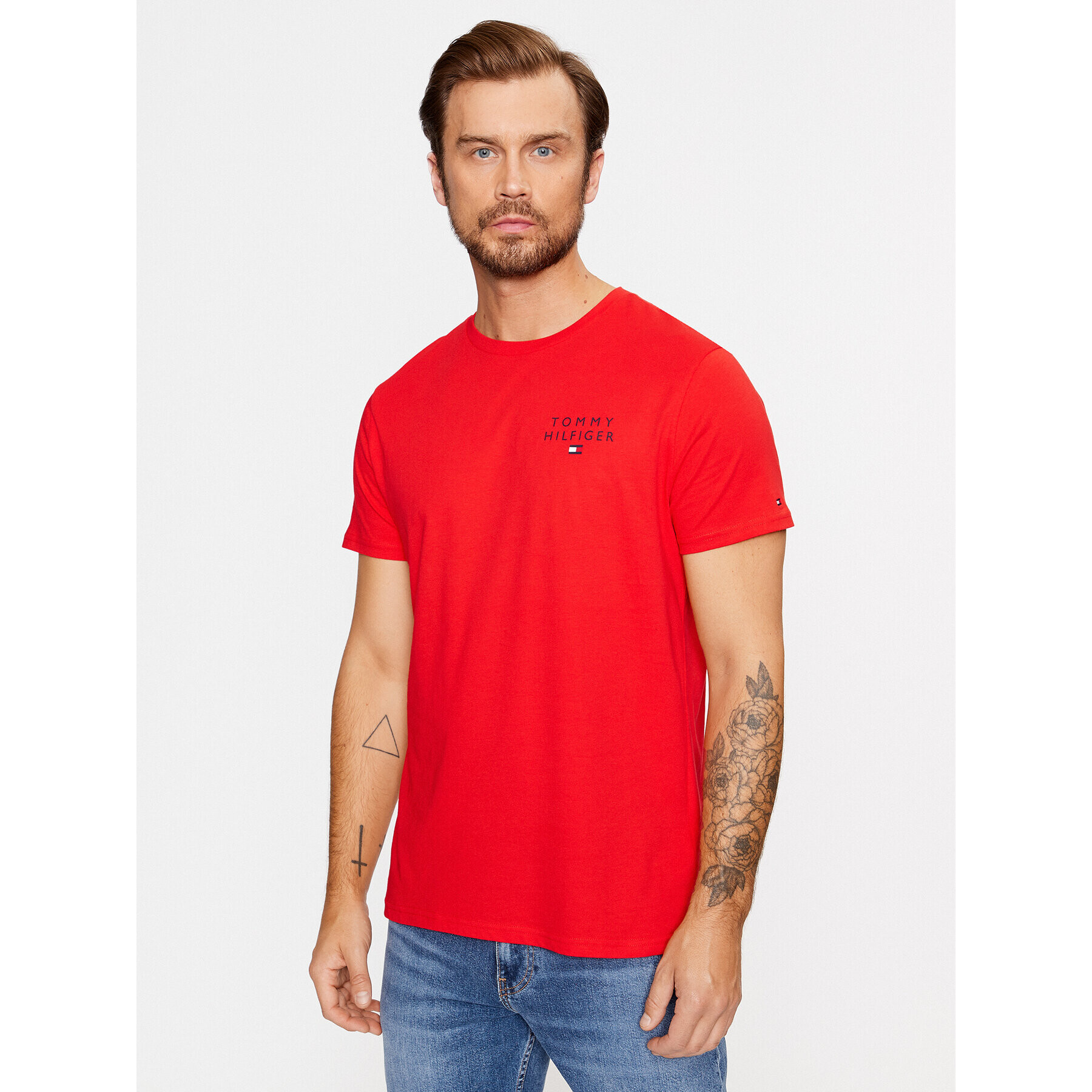 Tommy Hilfiger Тишърт UM0UM02916 Червен Regular Fit - Pepit.bg