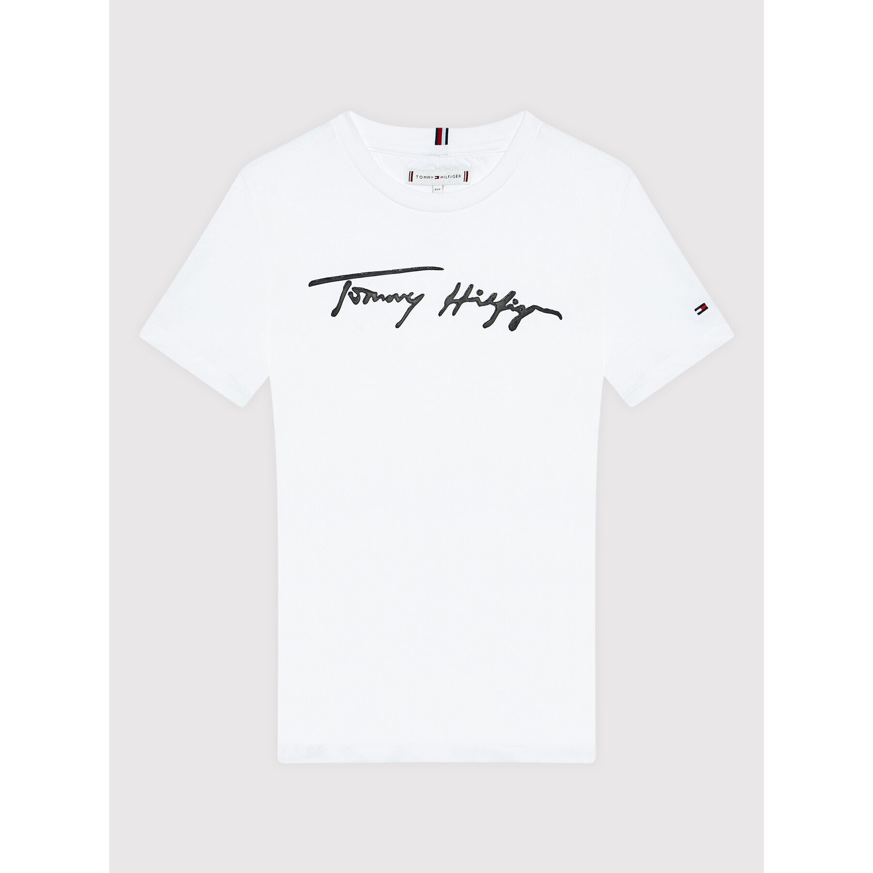 Tommy Hilfiger Тишърт Unisex Script KS0KS00174 D Бял Regular Fit - Pepit.bg