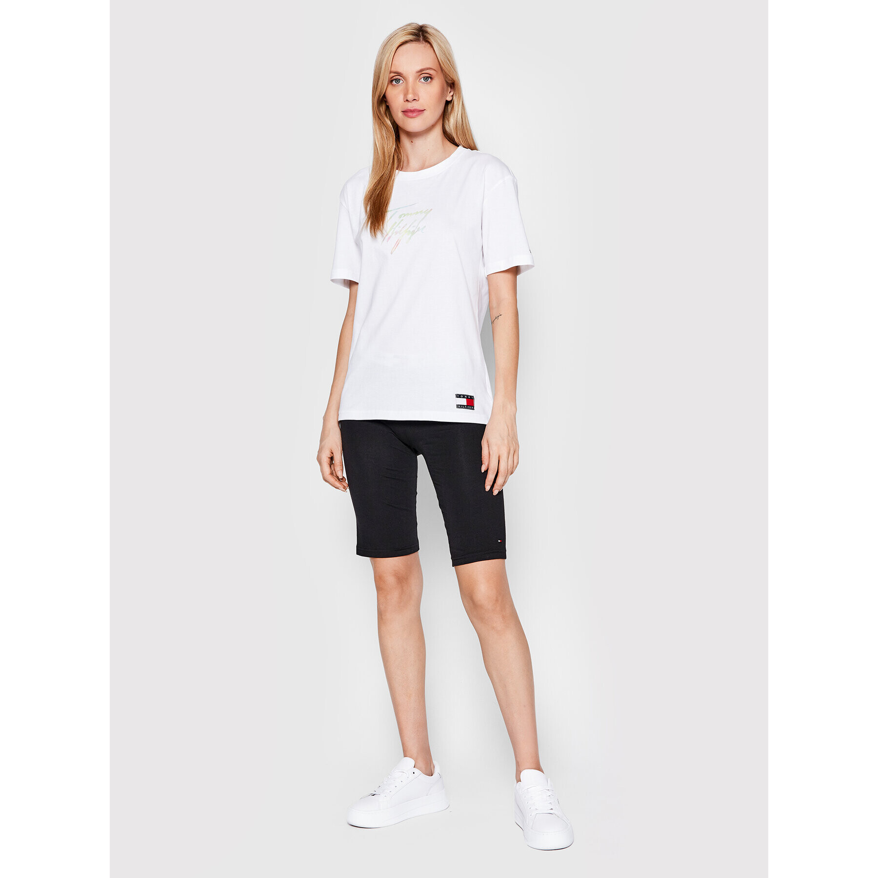 Tommy Hilfiger Тишърт UW0UW02262 Бял Regular Fit - Pepit.bg