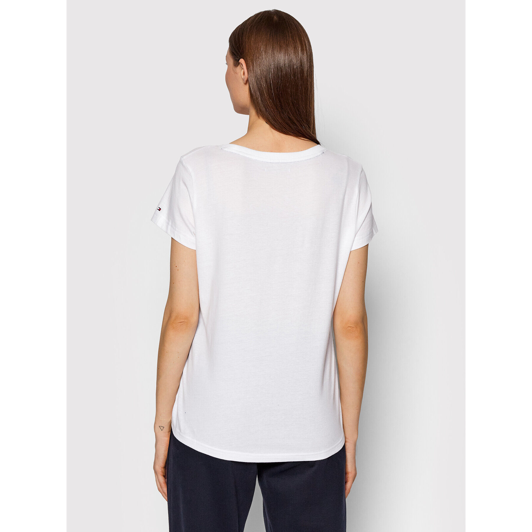 Tommy Hilfiger Тишърт UW0UW03241 Бял Regular Fit - Pepit.bg