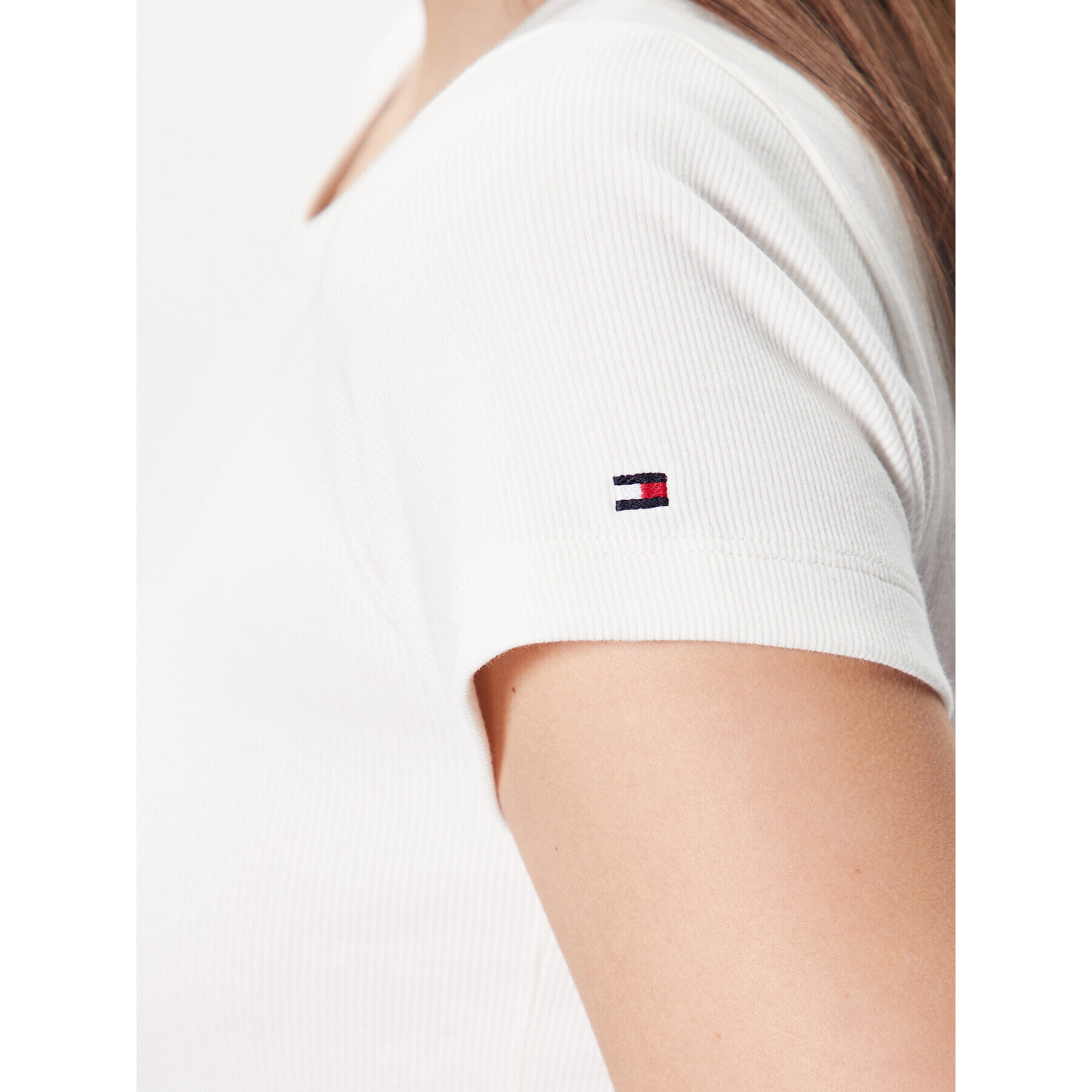 Tommy Hilfiger Тишърт UW0UW04397 Екрю Regular Fit - Pepit.bg