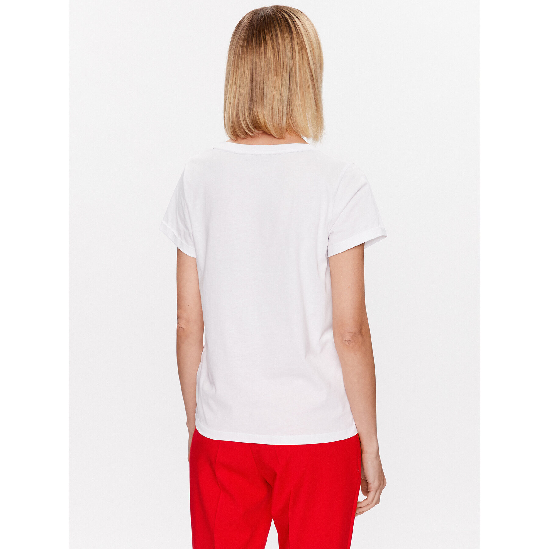 Tommy Hilfiger Тишърт UW0UW04525 Бял Relaxed Fit - Pepit.bg