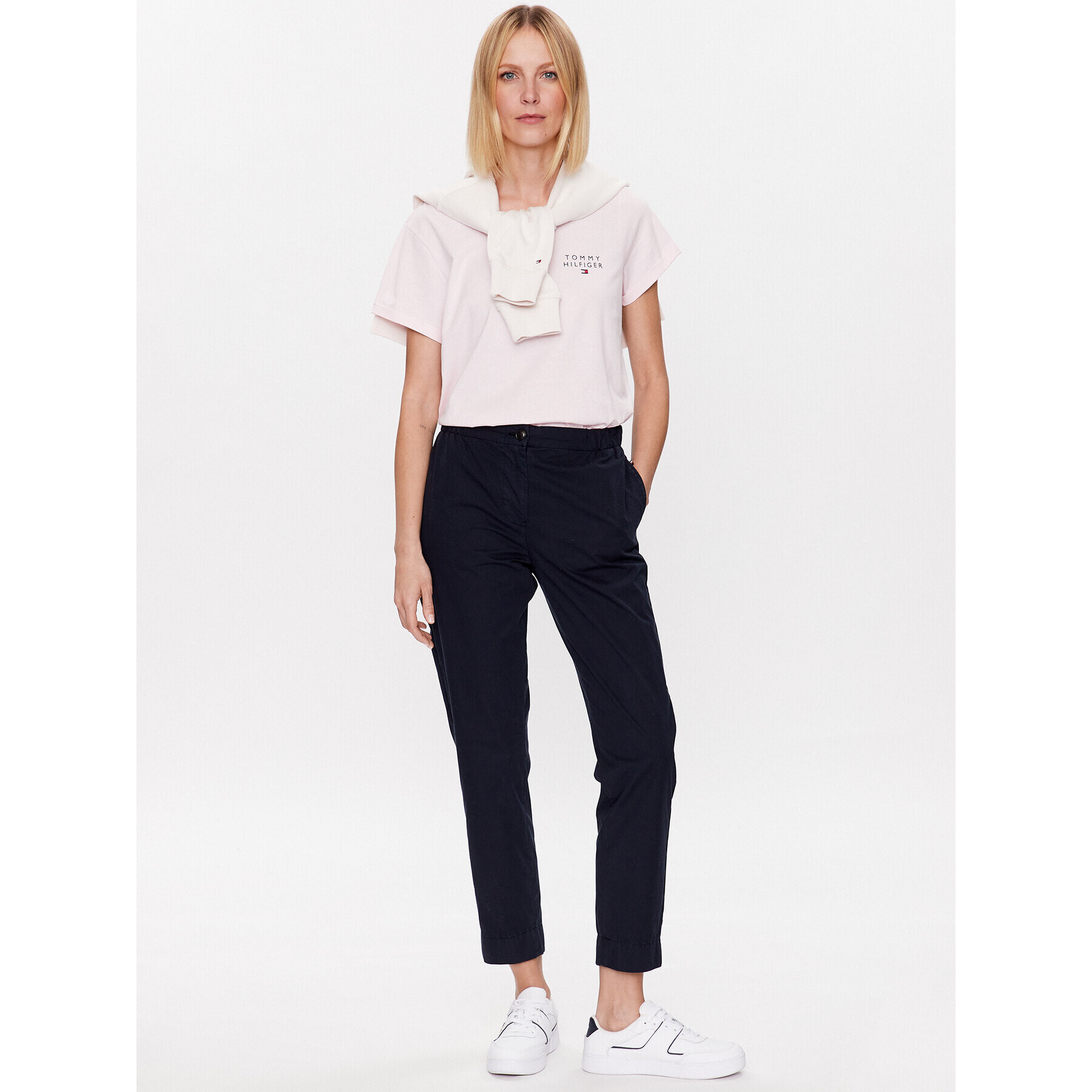 Tommy Hilfiger Тишърт UW0UW04525 Розов Relaxed Fit - Pepit.bg