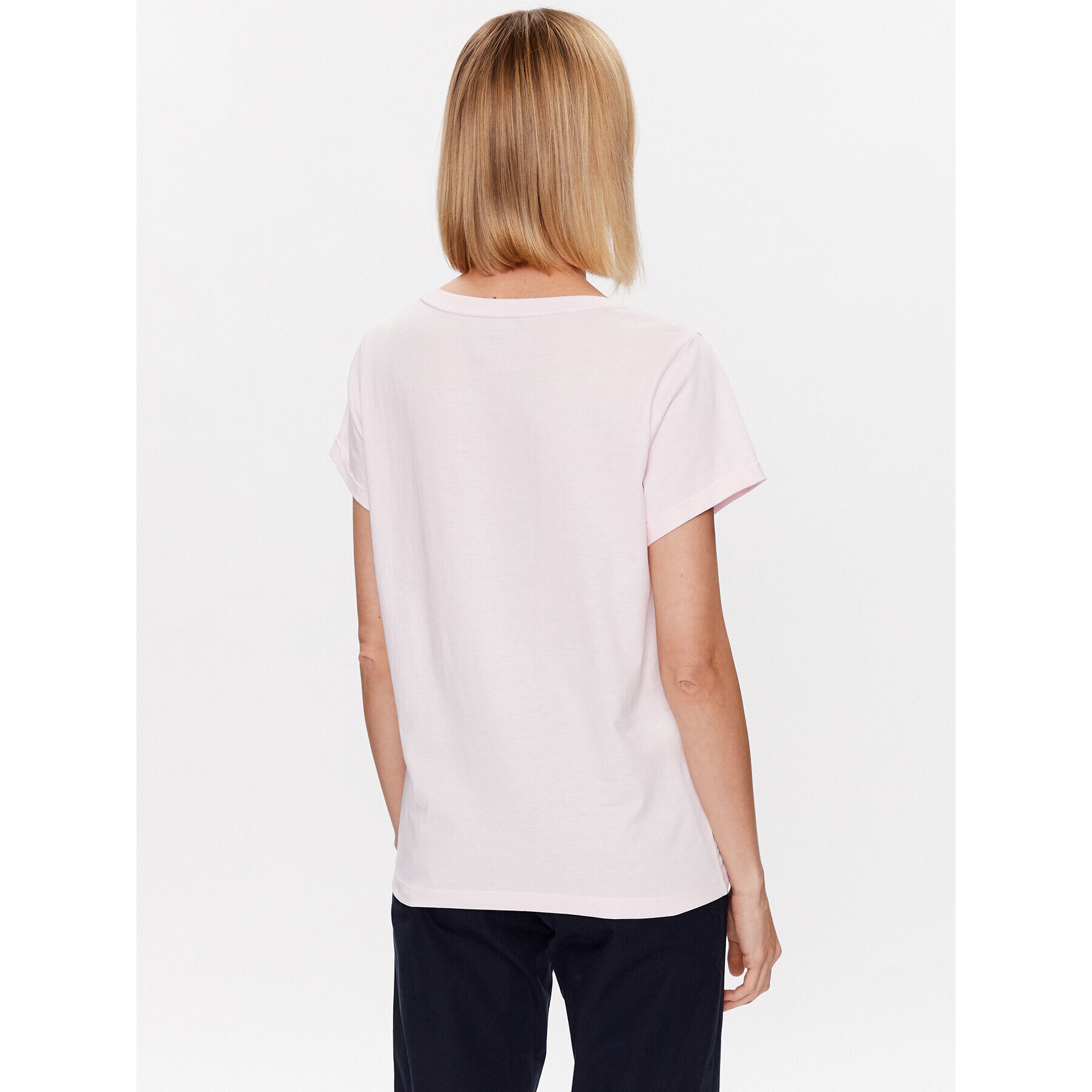 Tommy Hilfiger Тишърт UW0UW04525 Розов Relaxed Fit - Pepit.bg