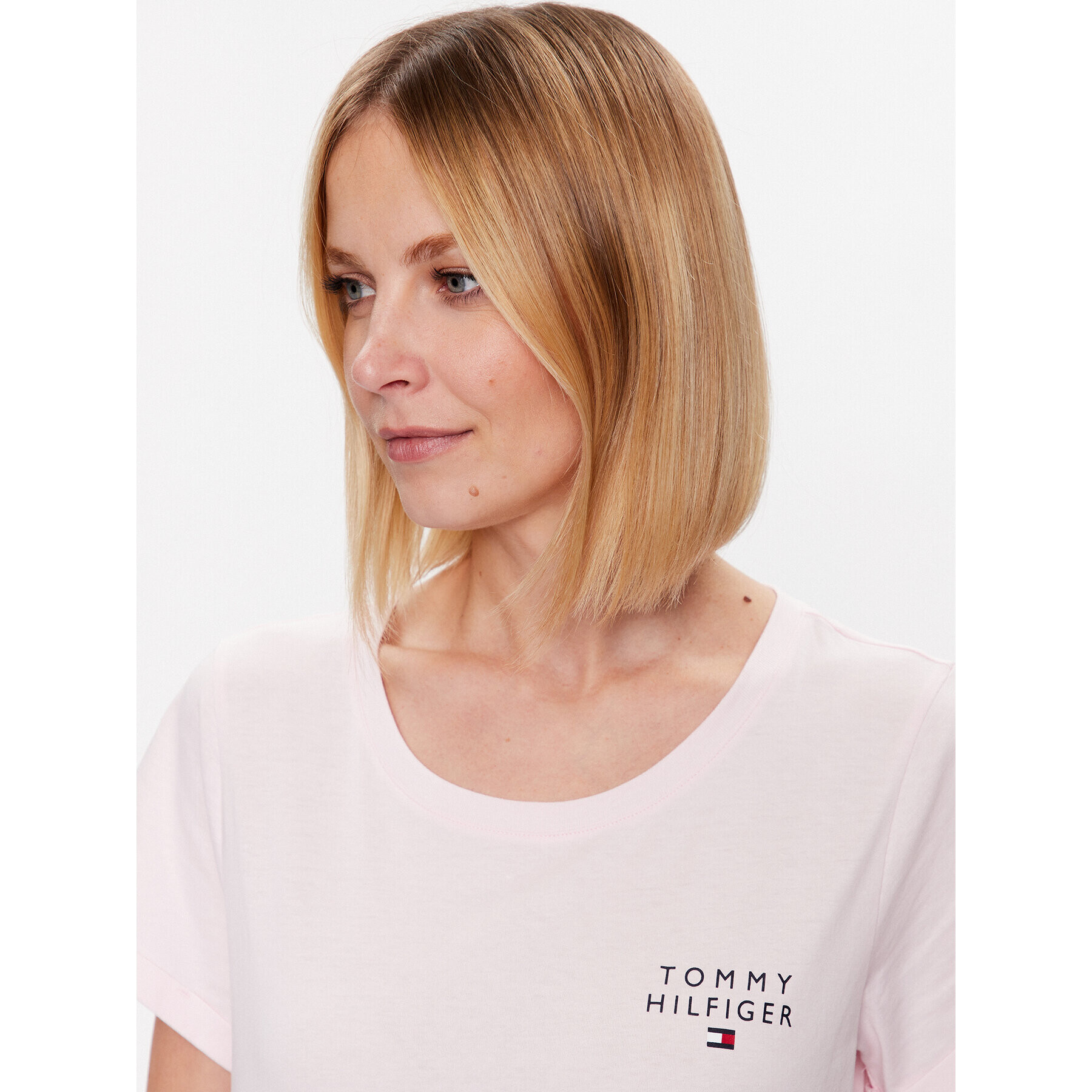 Tommy Hilfiger Тишърт UW0UW04525 Розов Relaxed Fit - Pepit.bg