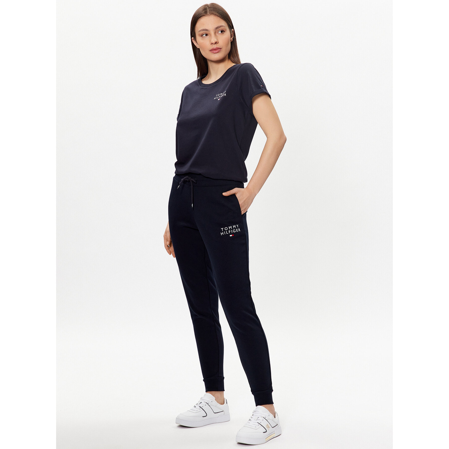 Tommy Hilfiger Тишърт UW0UW04525 Тъмносин Relaxed Fit - Pepit.bg