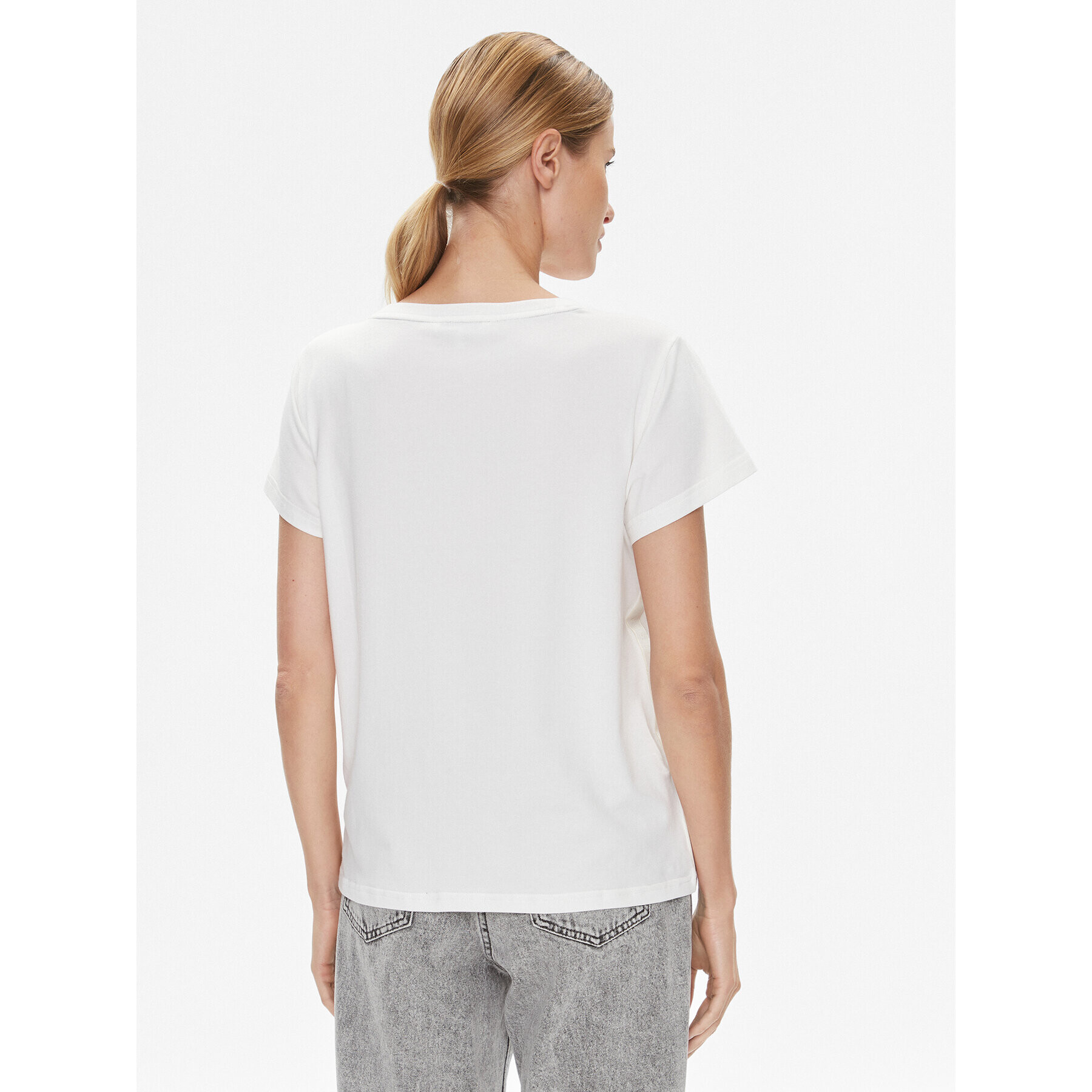 Tommy Hilfiger Тишърт UW0UW04873 Бял Relaxed Fit - Pepit.bg