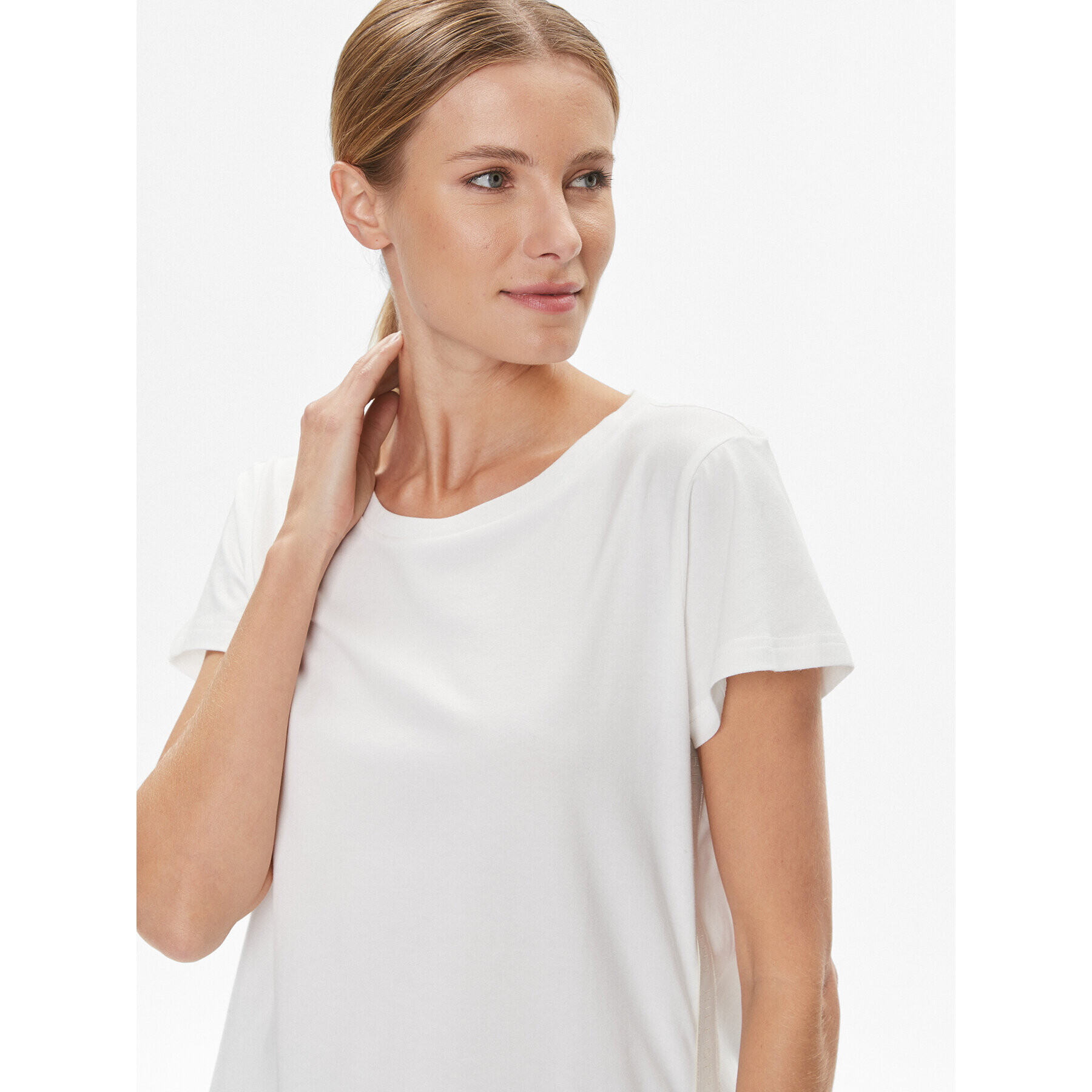 Tommy Hilfiger Тишърт UW0UW04873 Бял Relaxed Fit - Pepit.bg