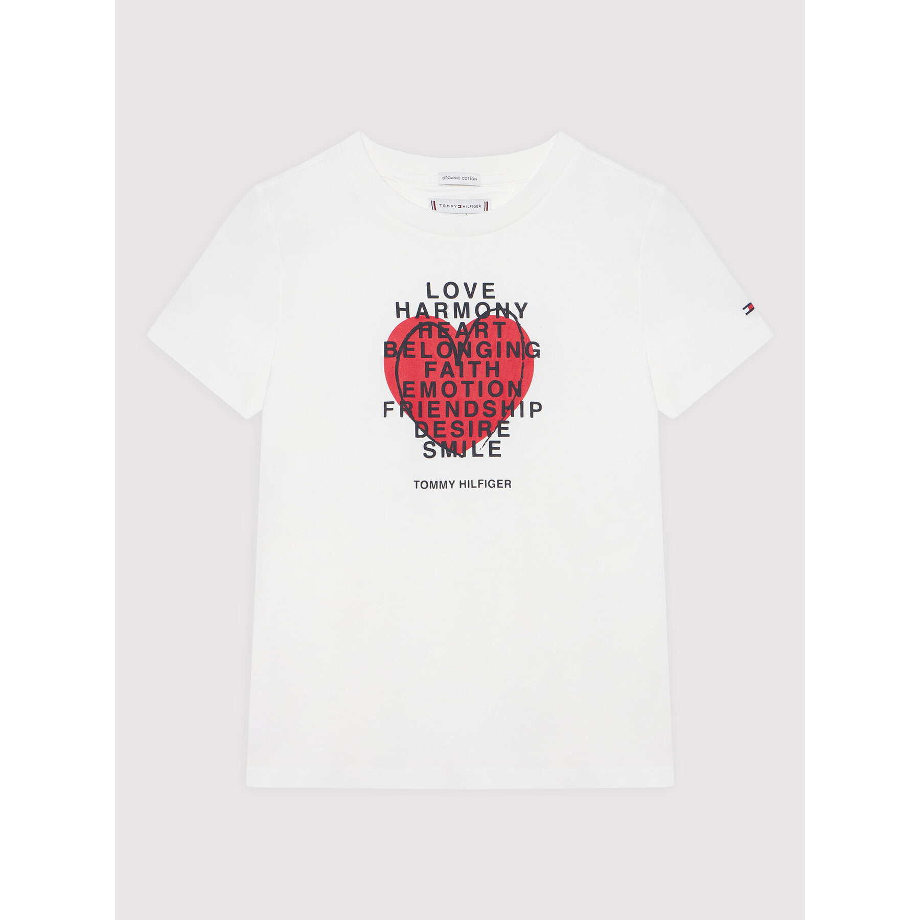 Tommy Hilfiger Тишърт Valentines Day KS0KS00259 Бял Regular Fit - Pepit.bg
