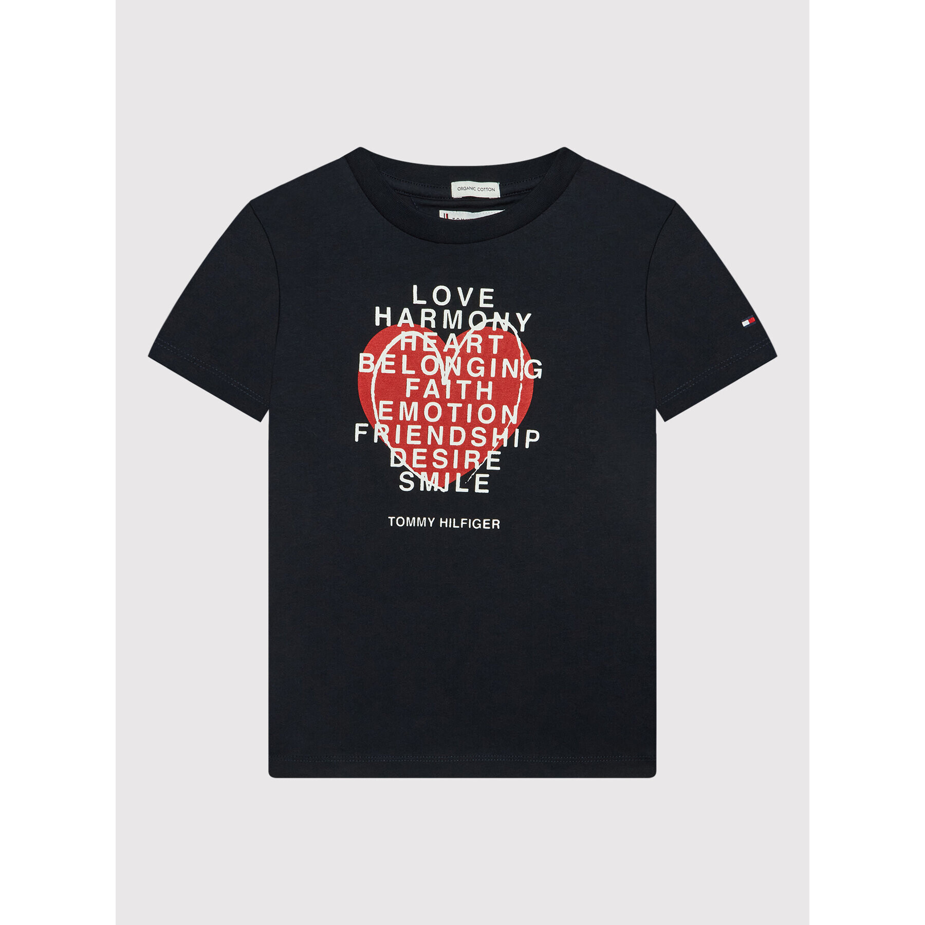 Tommy Hilfiger Тишърт Valentines Day KS0KS00259 Тъмносин Regular Fit - Pepit.bg