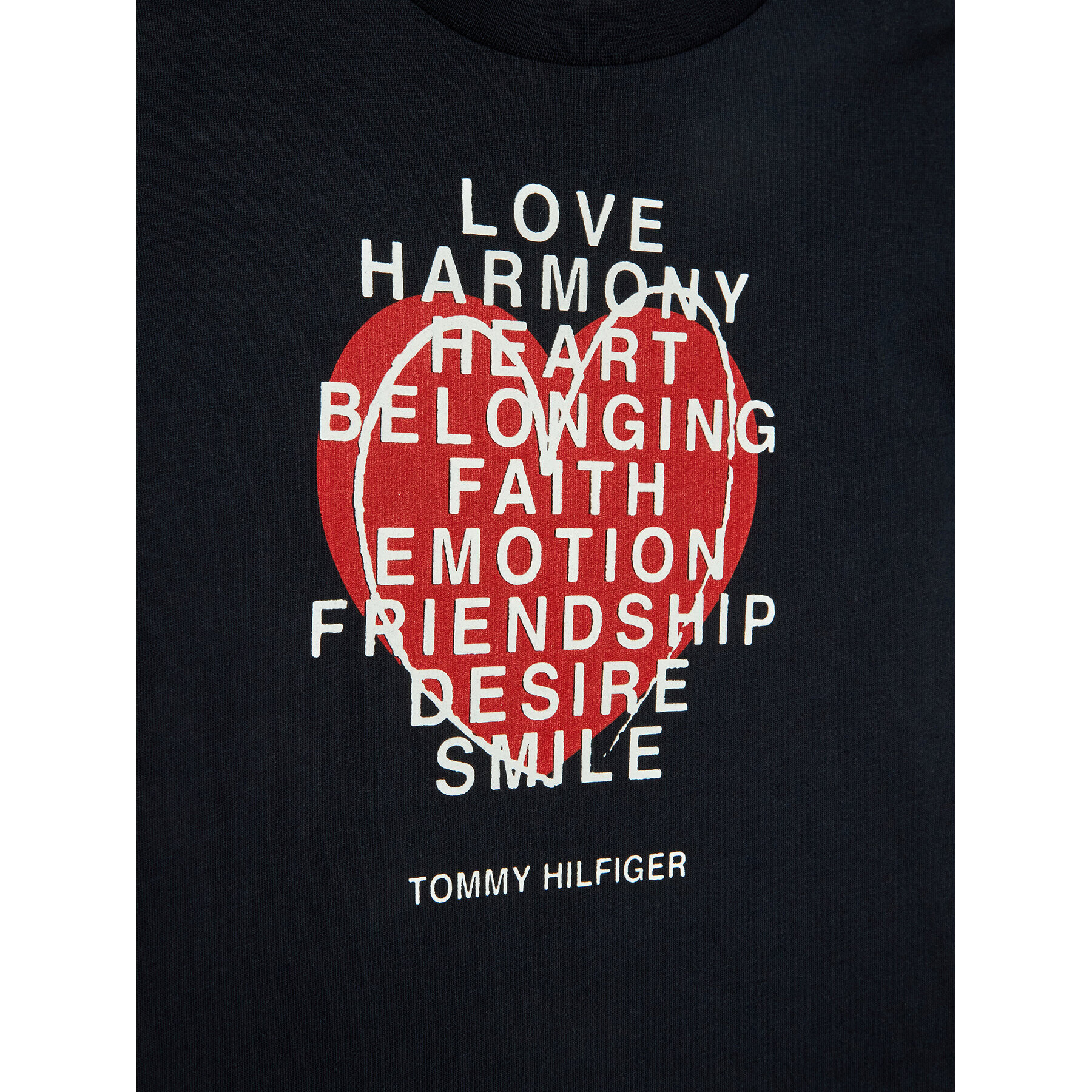 Tommy Hilfiger Тишърт Valentines Day KS0KS00259 Тъмносин Regular Fit - Pepit.bg