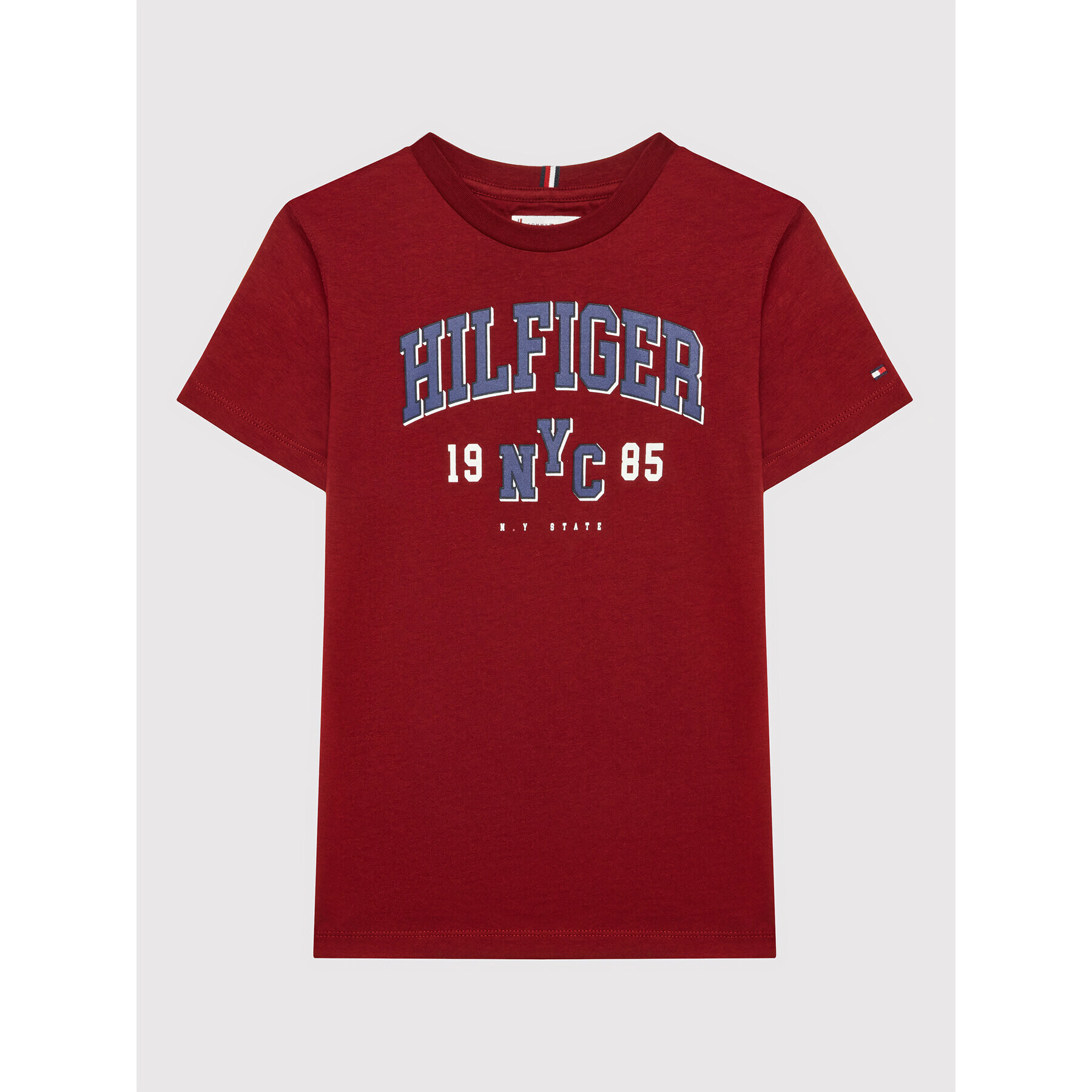 Tommy Hilfiger Тишърт Varsity KB0KB07021 Бордо Regular Fit - Pepit.bg