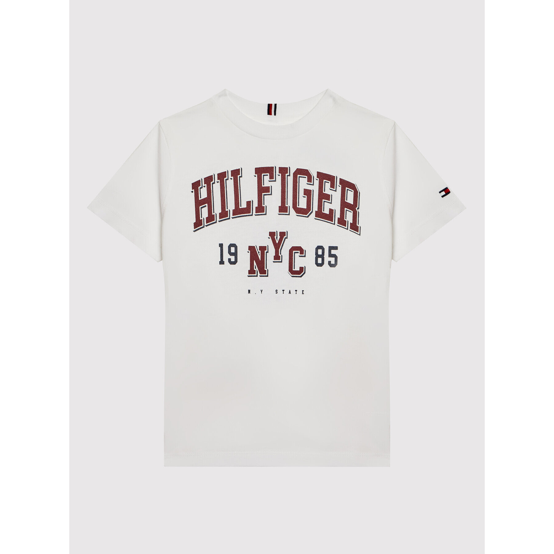 Tommy Hilfiger Тишърт Varsity KB0KB07021 Бордо Regular Fit - Pepit.bg